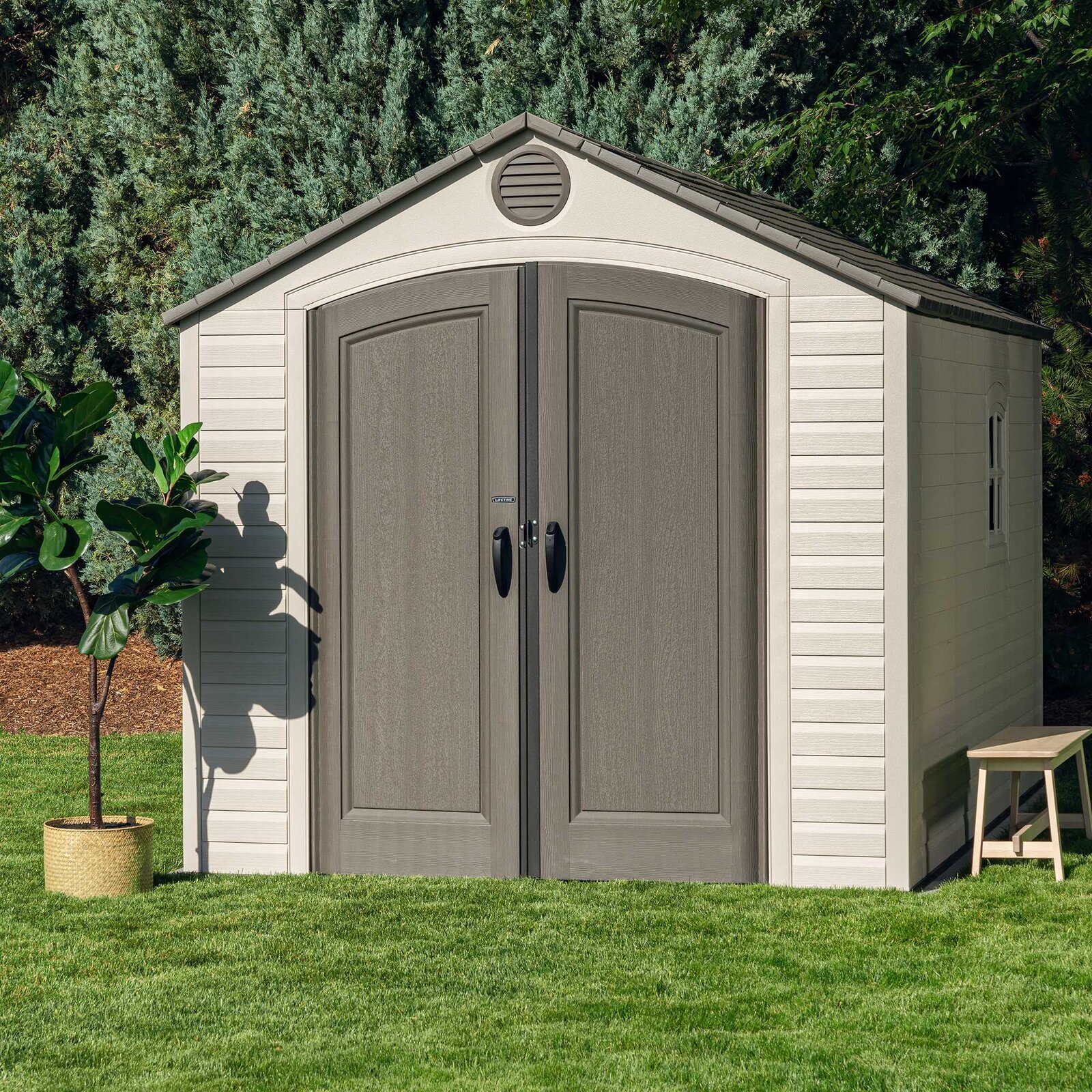 ✨8 ft. W x 12.5 ft. D Plastic Storage Shed✨