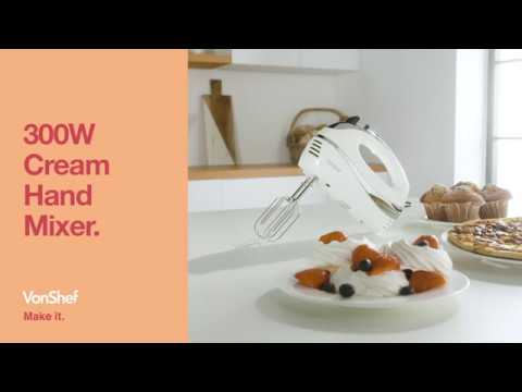 300W Cream Hand Mixer