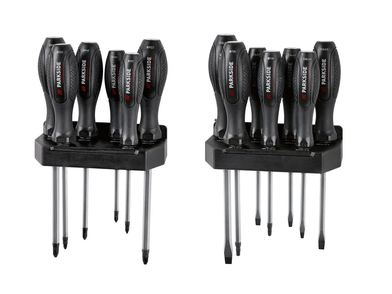 PARKSIDE PERFORMANCE® Set de tournevis burin, 15 pièces
