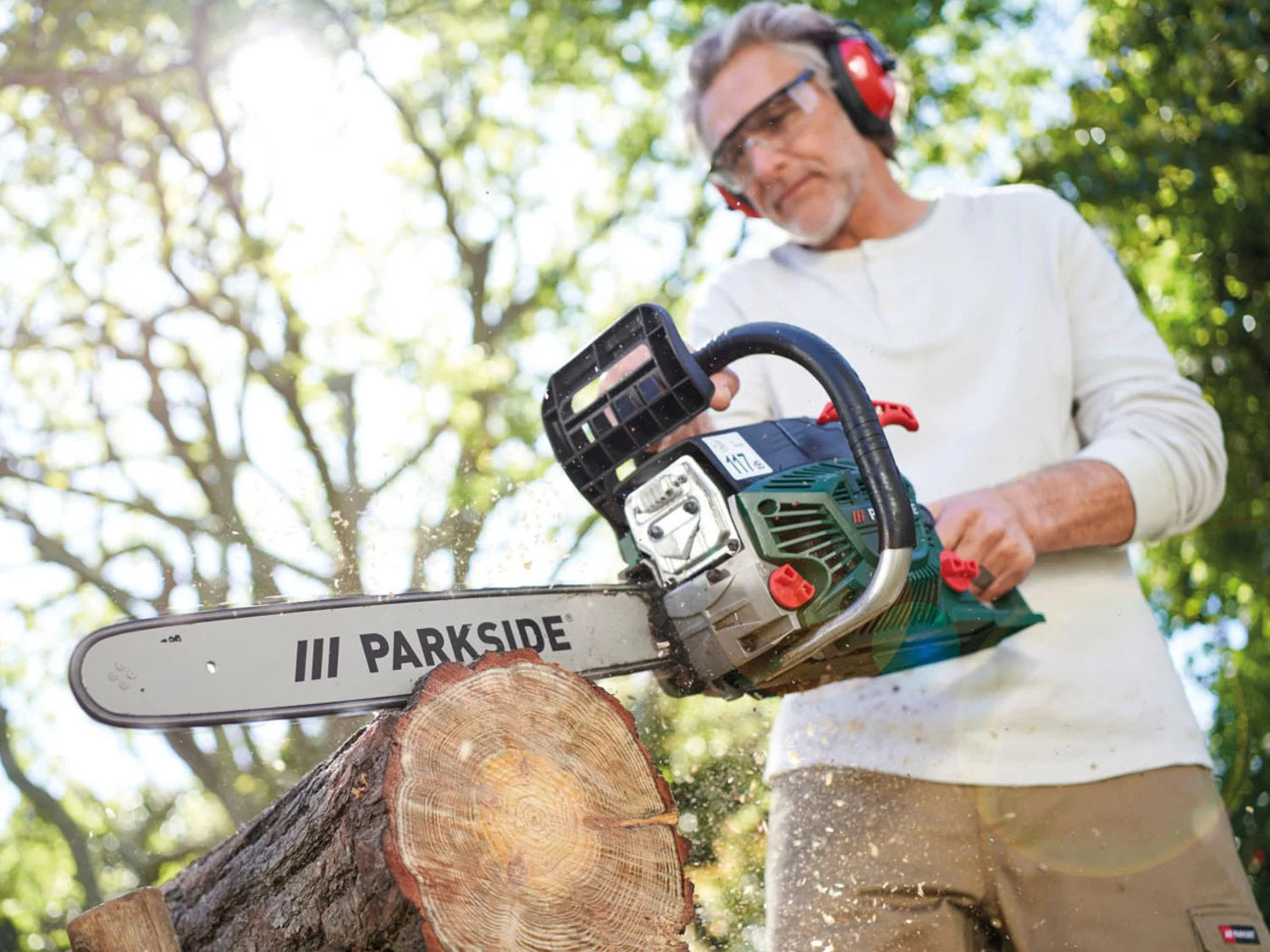 PARKSIDE® petrol chainsaw »PBKS 53 B3«, 2-stroke petrol engine