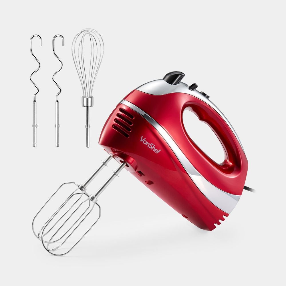 300W Red Hand Mixer