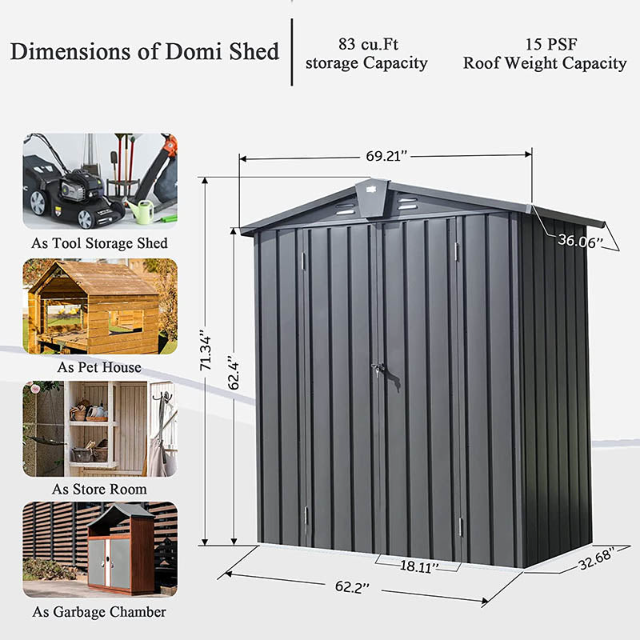 Outdoor Storage Shed 5'x 3'
