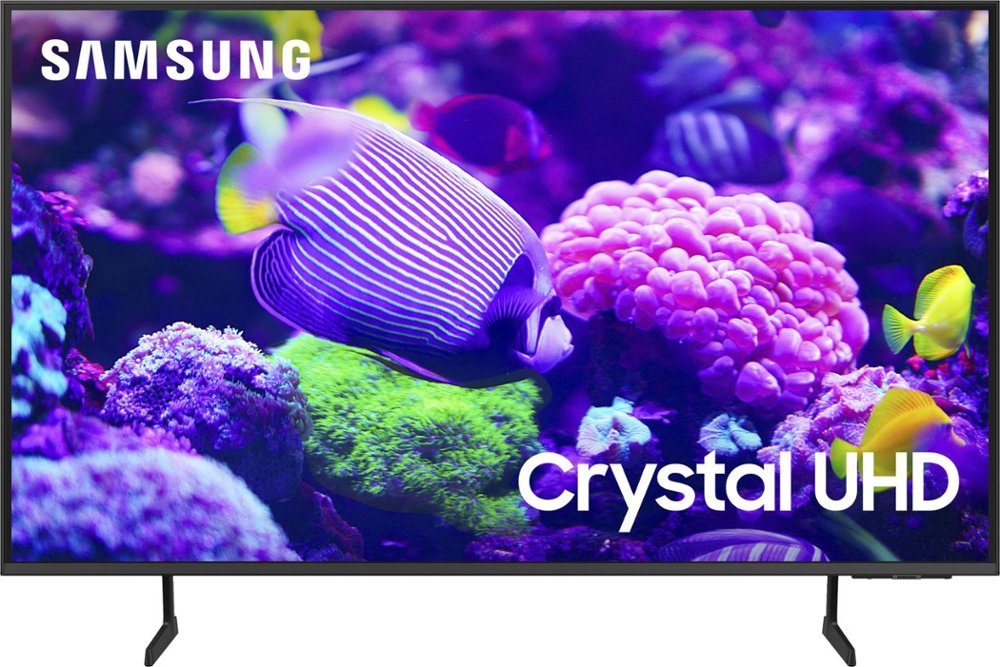 Solid Wood Paderna Media Console(mobile TV stand) +Samsung 75” Class DU7200 Series 4K Smart Tizen TV