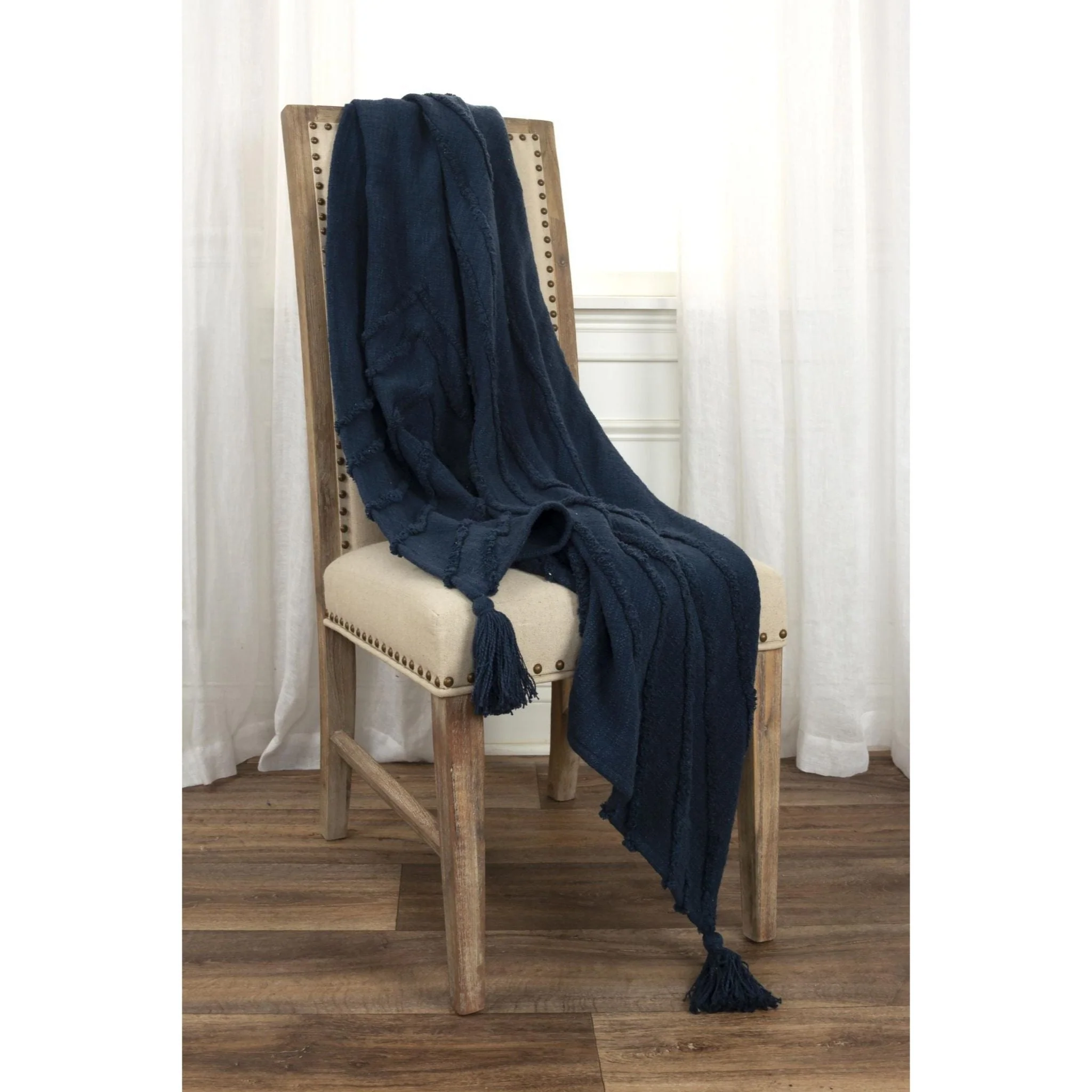 Geometric 100% Woven Textured Cotton Throw