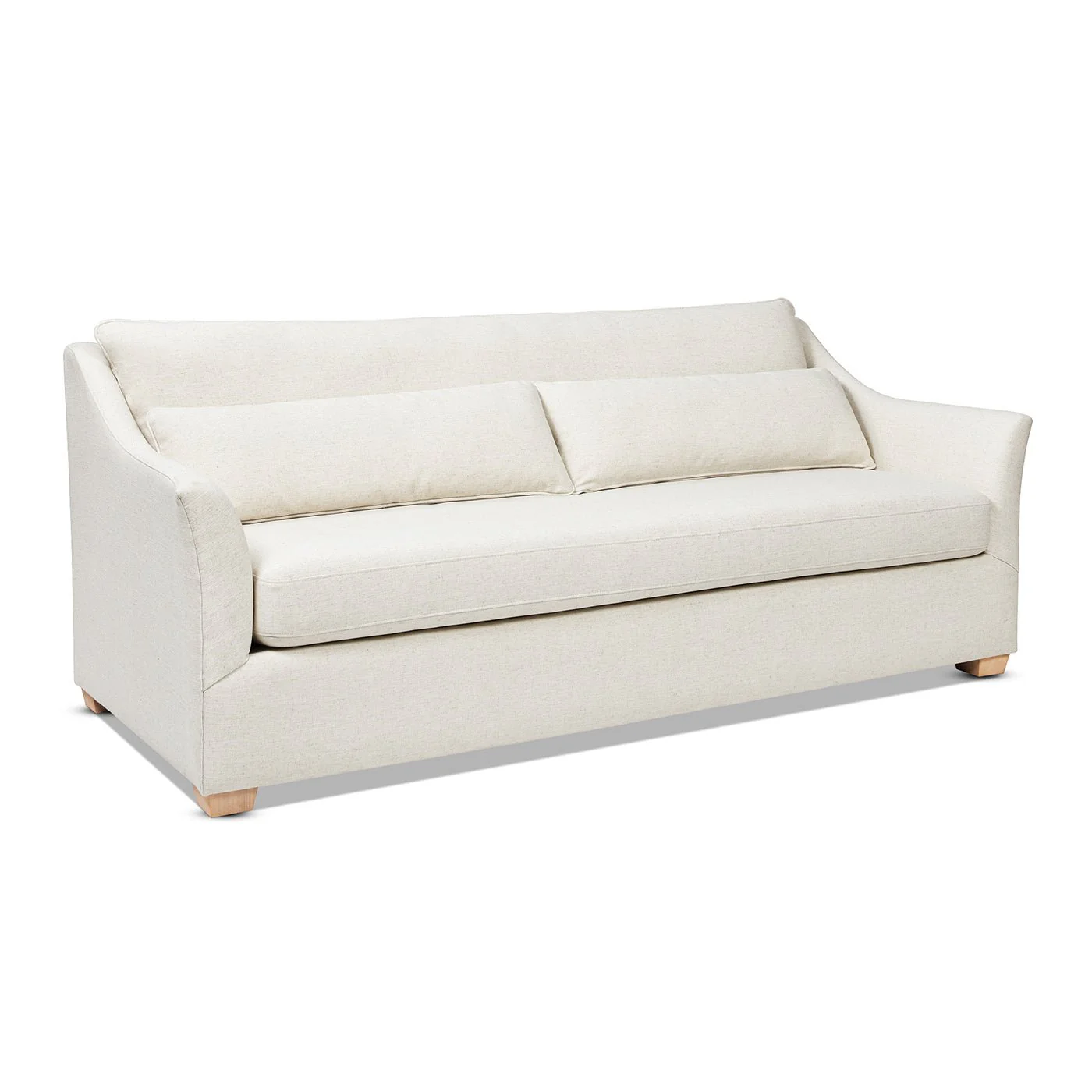 Citadell 83 Upholstered Sofa with Lumbar Pillow and Flared Arms