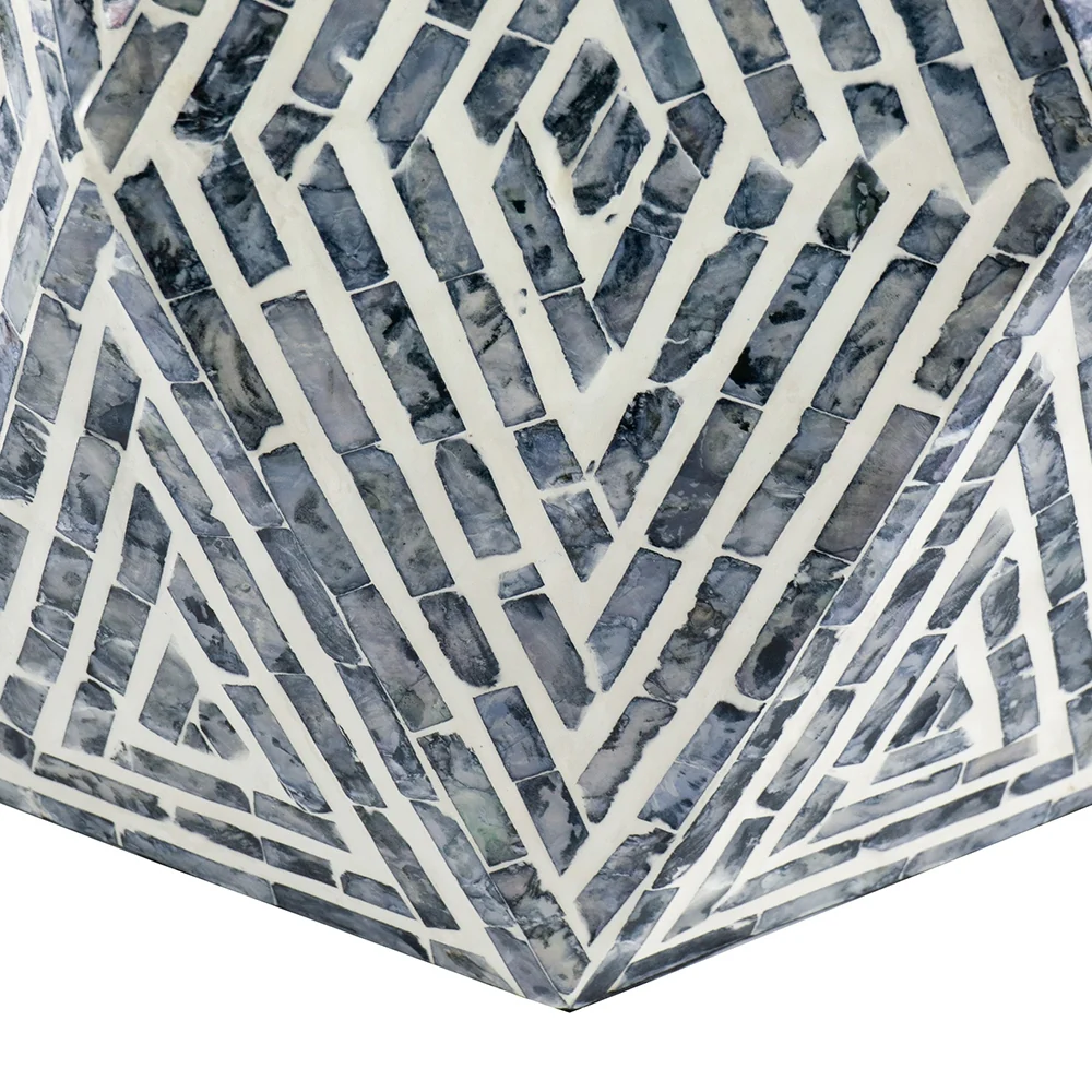 Capiz Hexagon Side Table