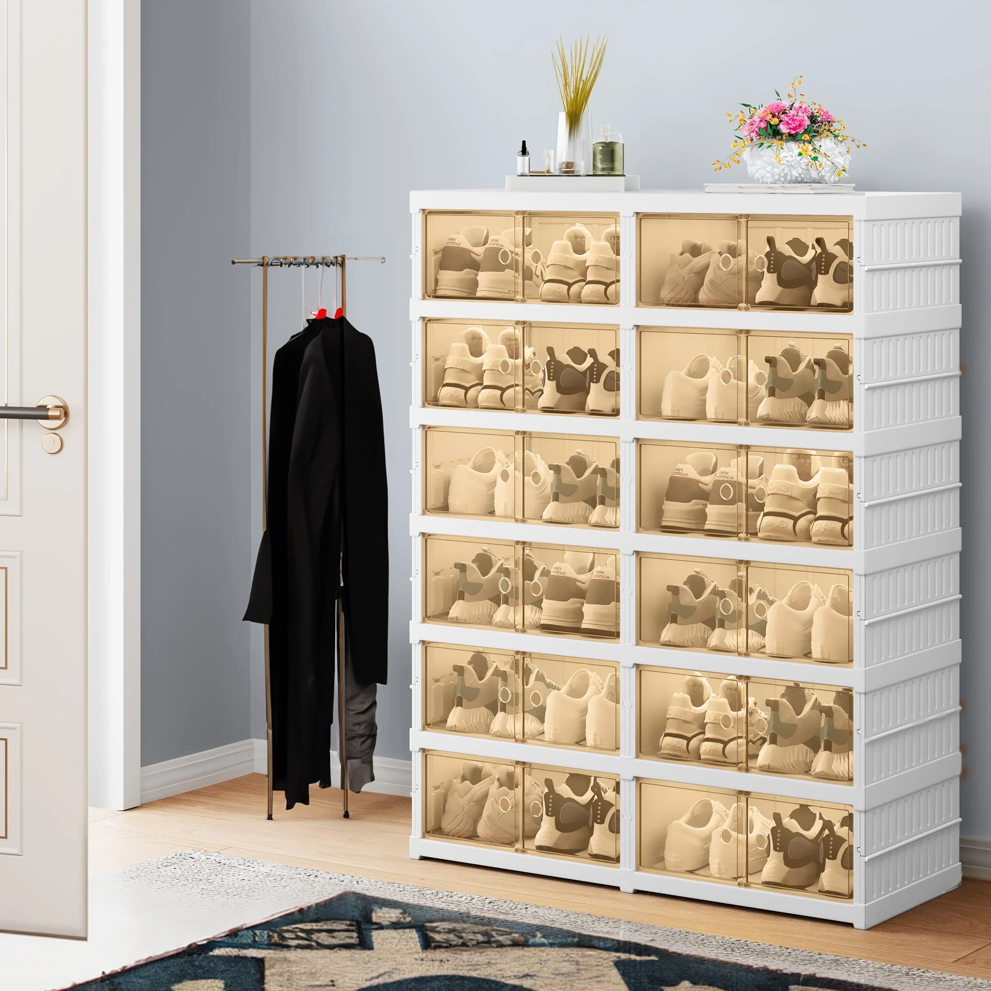 24 Pairs/32 Pairs Shoes Stackable Shoe Storage Box