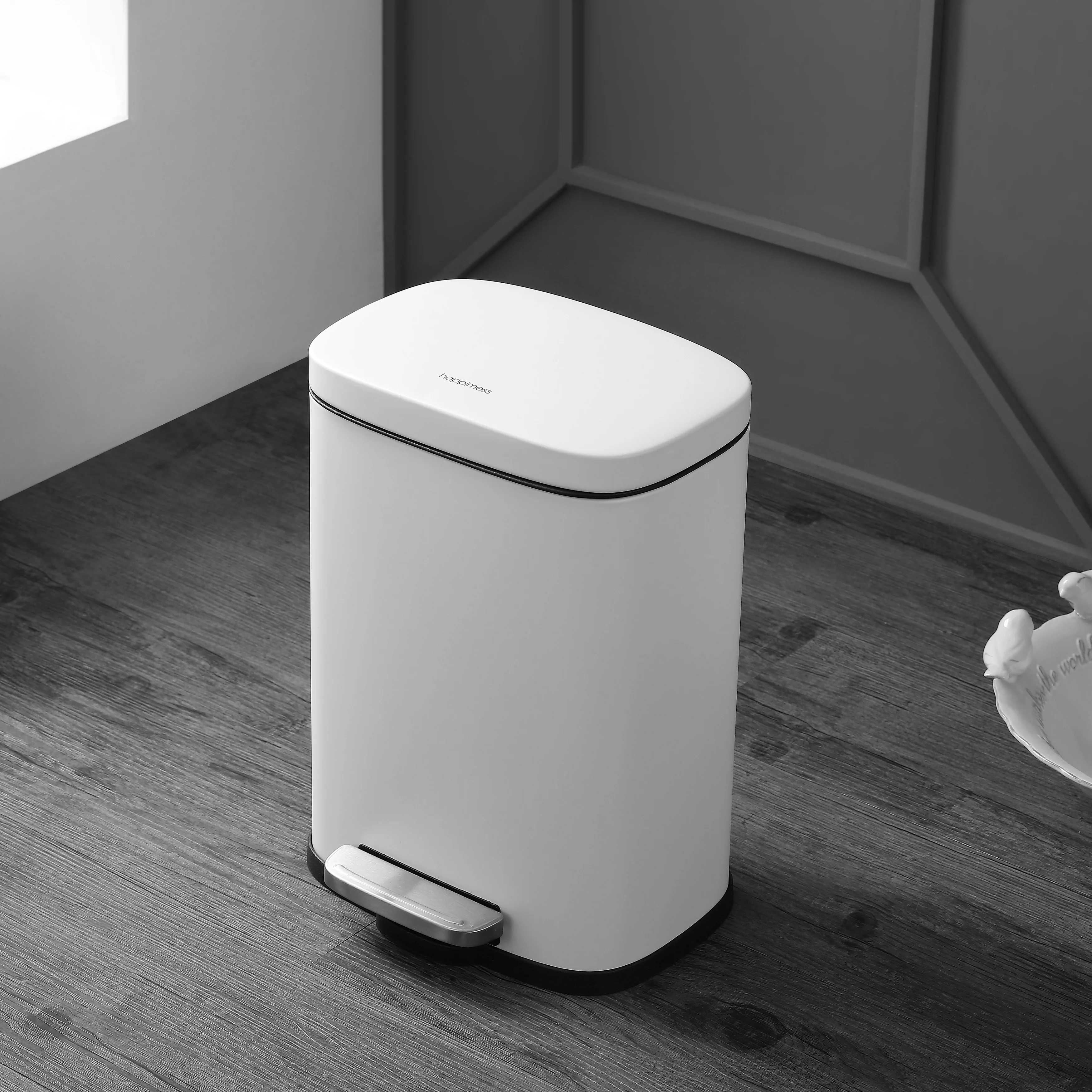 happimess 13-Gallon Trash Can with Soft-Close Lid and FREE Mini Trash Can
