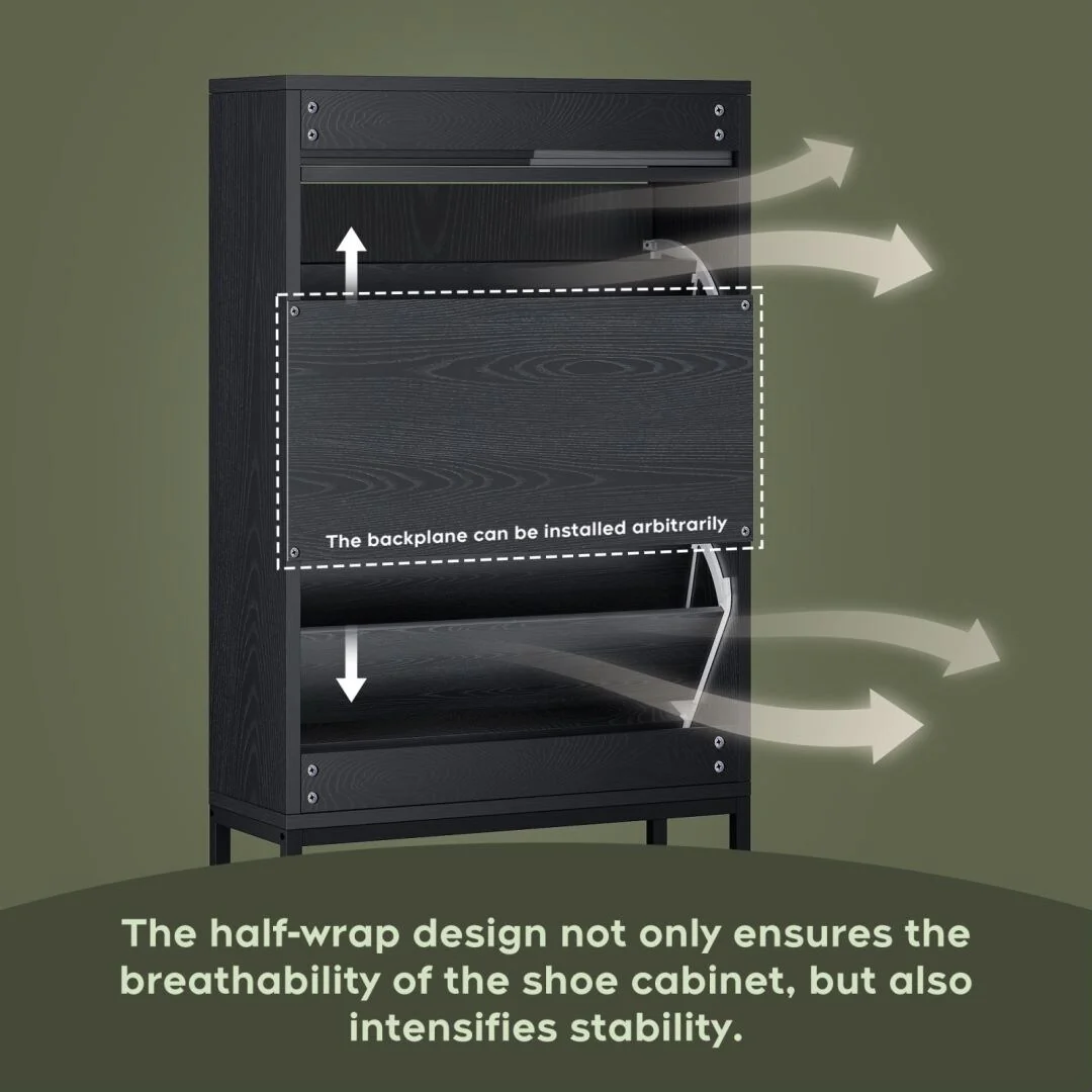 Boho Natural Rattan Shoe Storage Cabinet