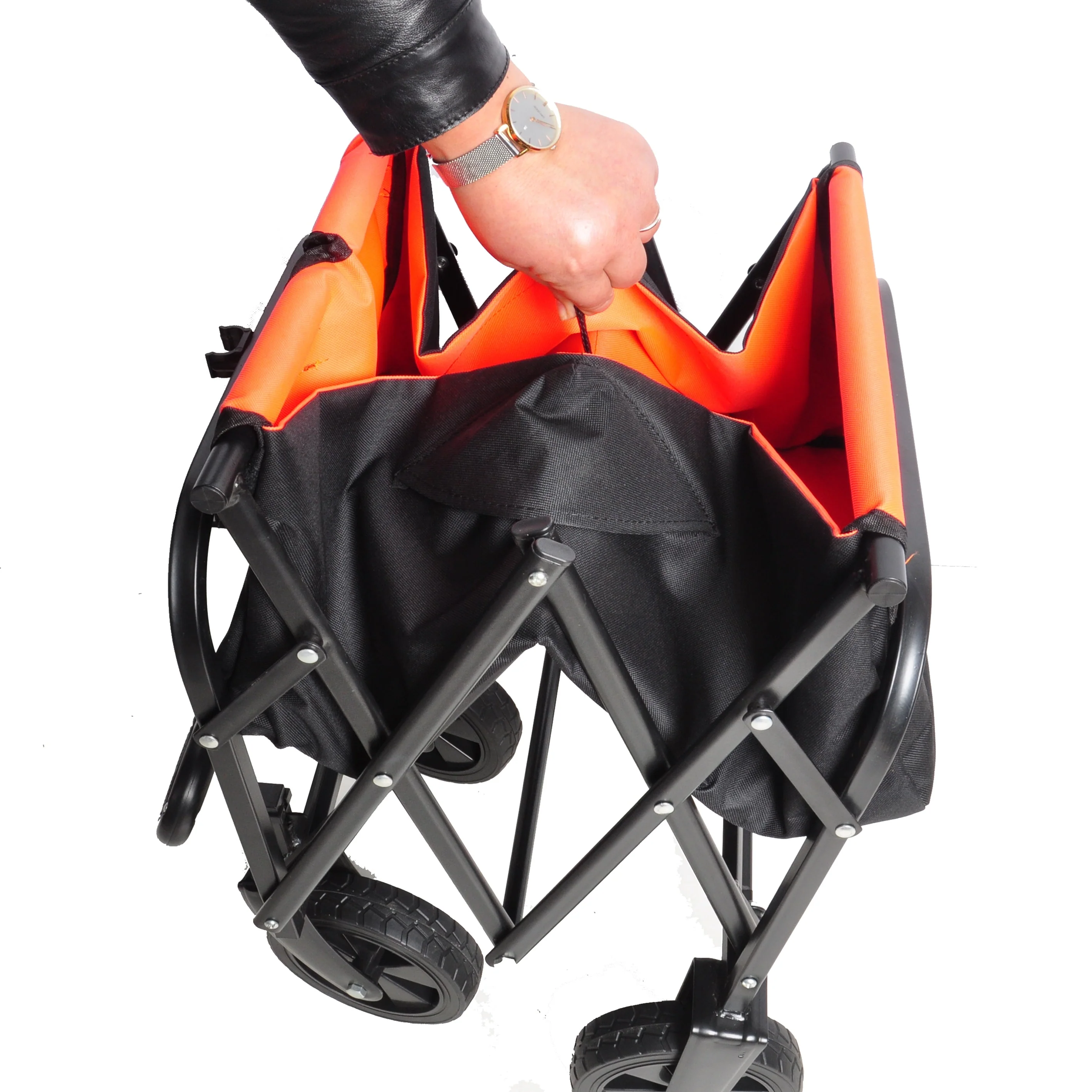 Mini Folding Shopping and Beach Cart with Steel Frame