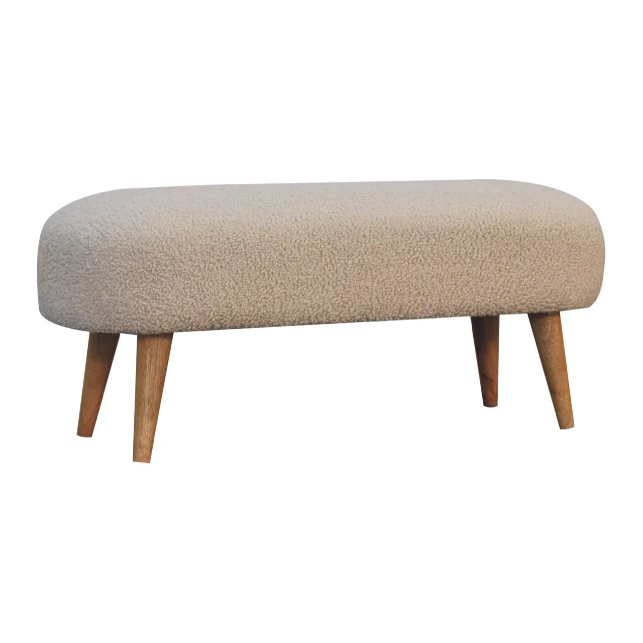 Upholstered Hallway Bench with Wood Legs