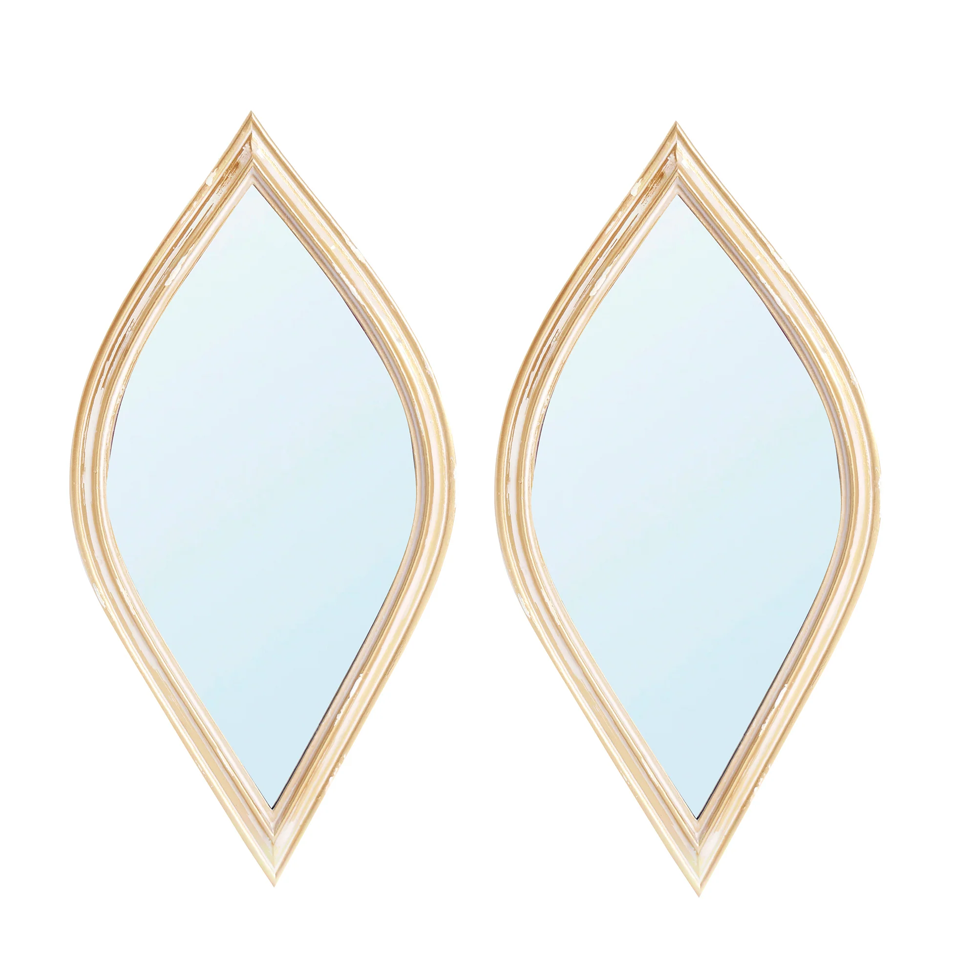 Diamond Shape Mirrors, Set of 2