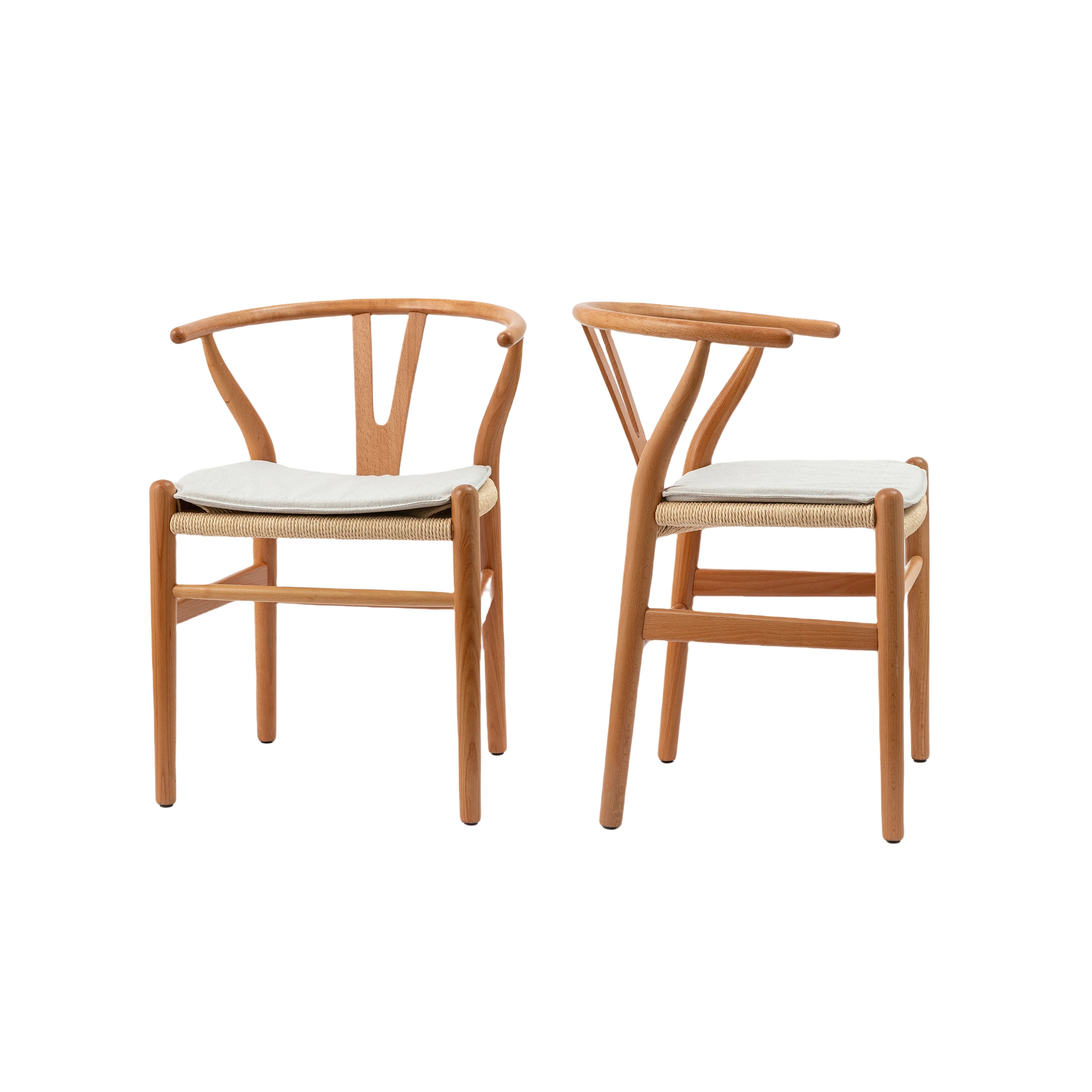 Garlandx Wood Dining Chair with Curved Back, Set of 2