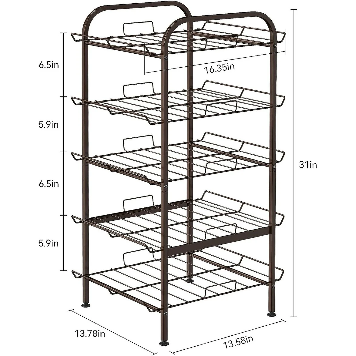 Water Bottle Organizer Vertical Free Standing Storage