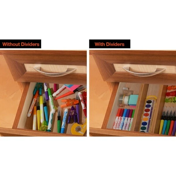 Bamboo Kitchen Drawer Organizer Bambusi Expandable Adjustable Divider