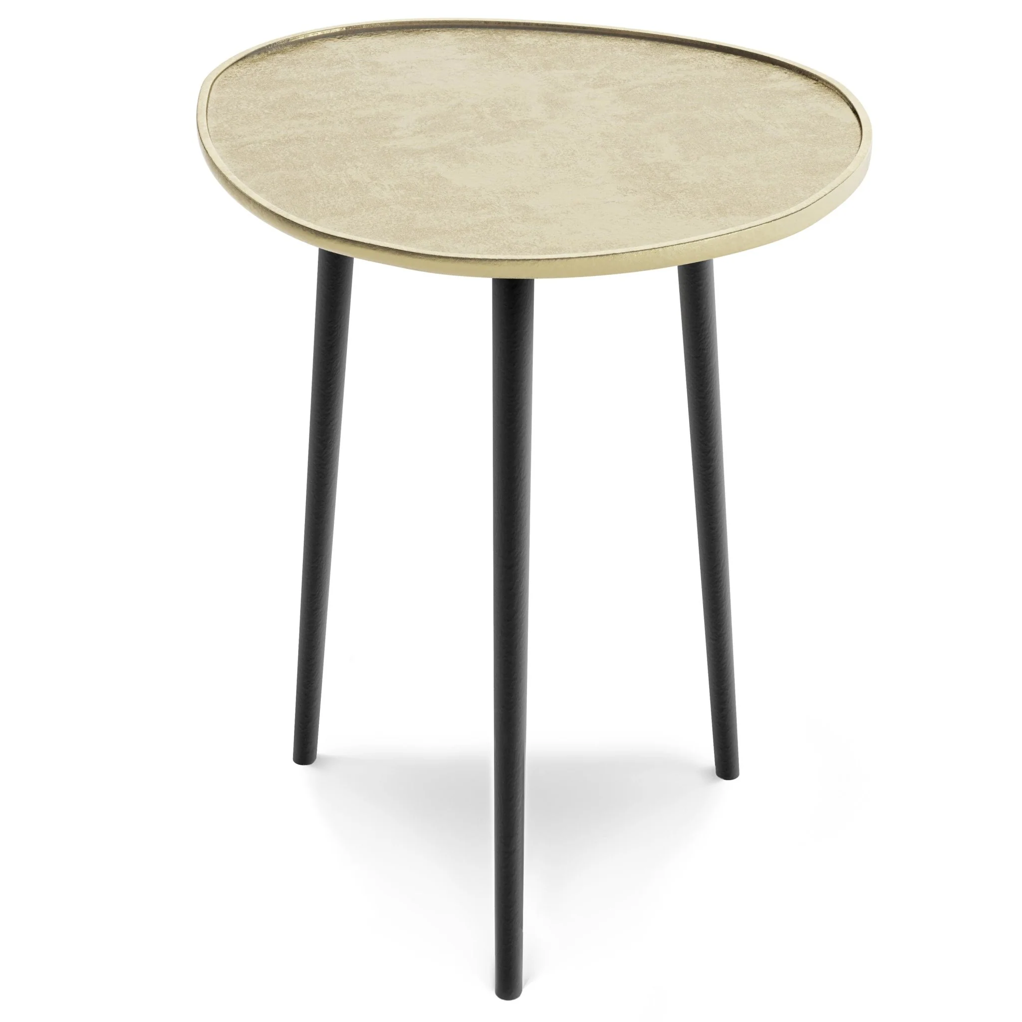 Round Metal Side Table with Tripod Base