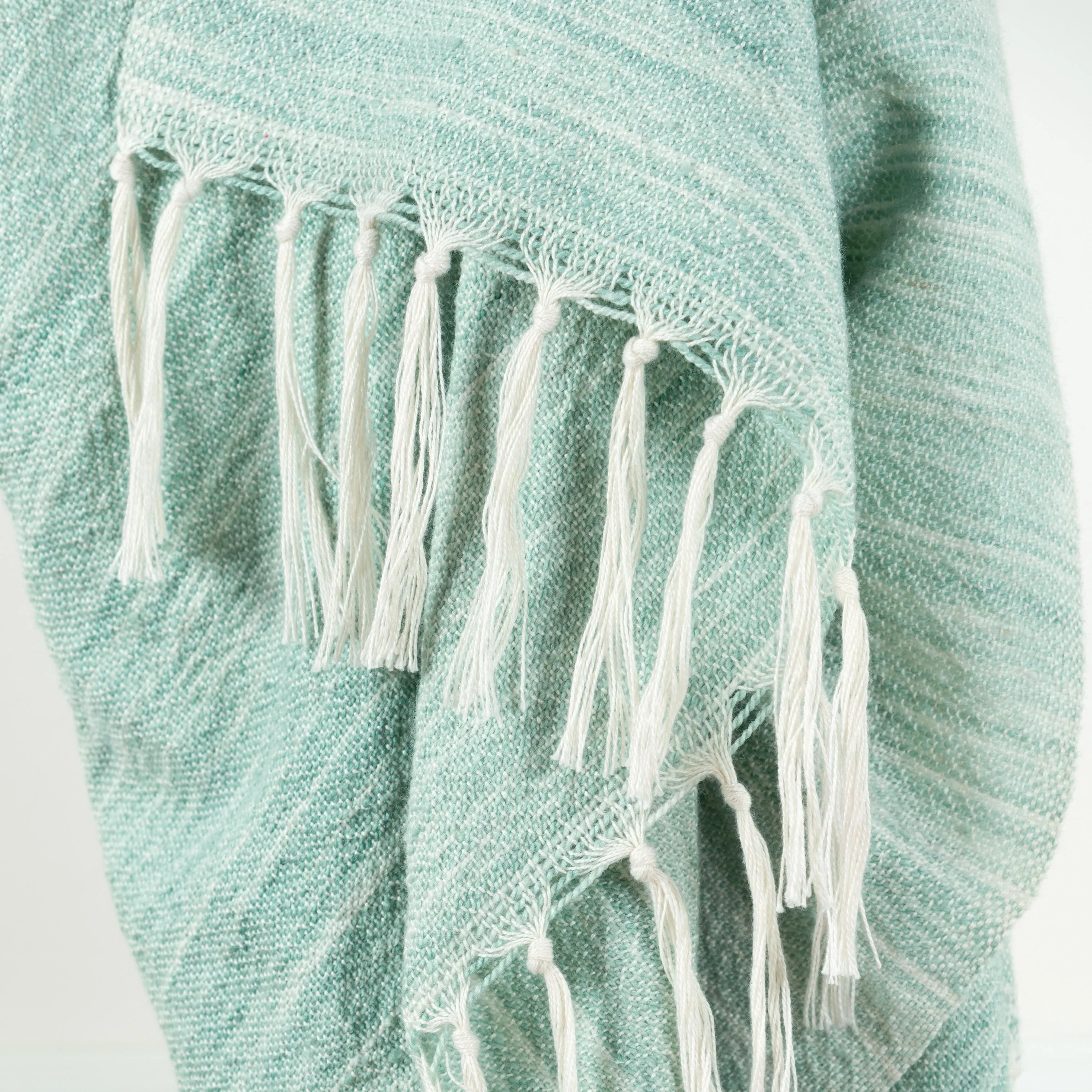 Woven Abstract Fringe Throw