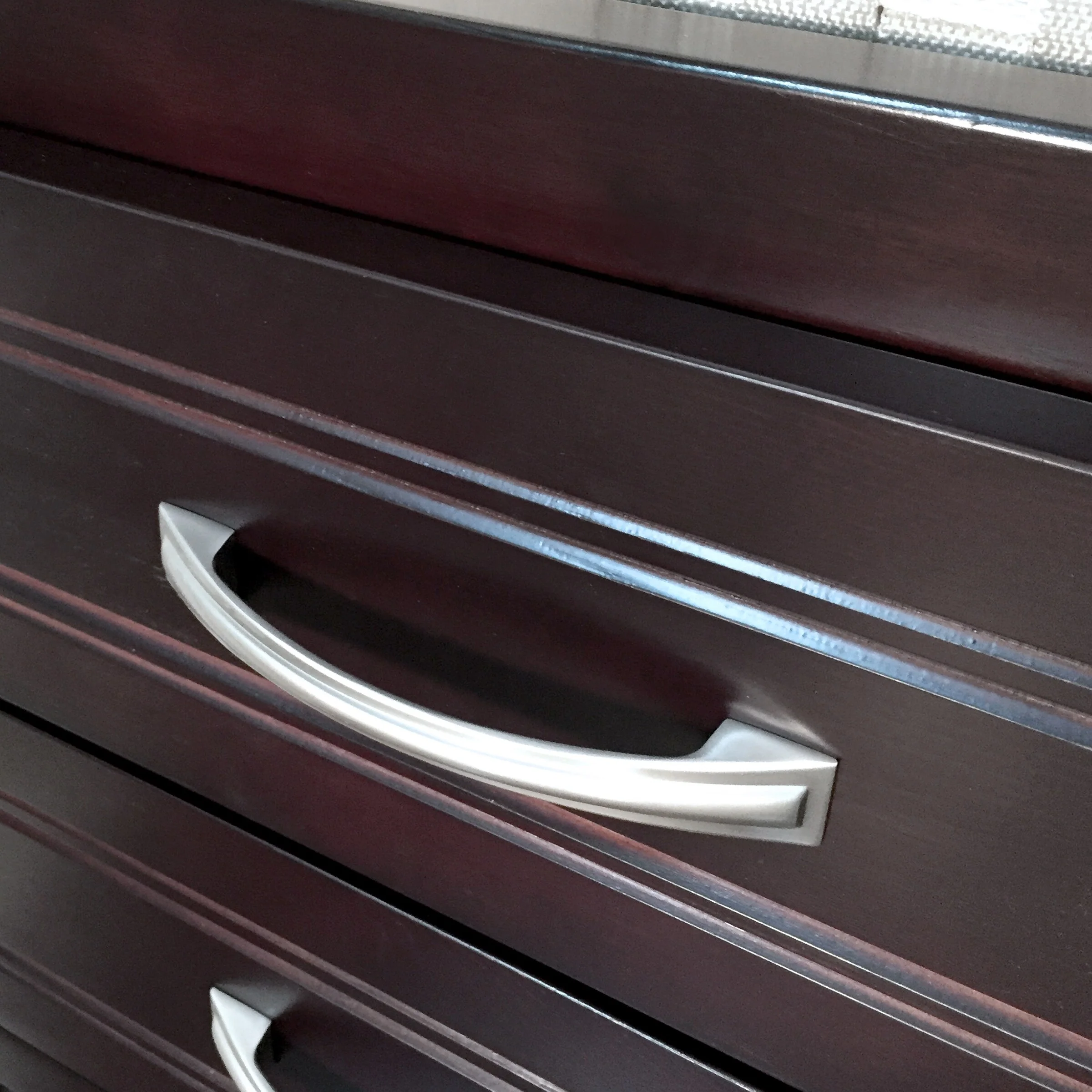 John Louis Home 16in. Deep Solid Wood 5-Drawer/Raised Panel Doors Woodcrest Deluxe Organizer Espresso