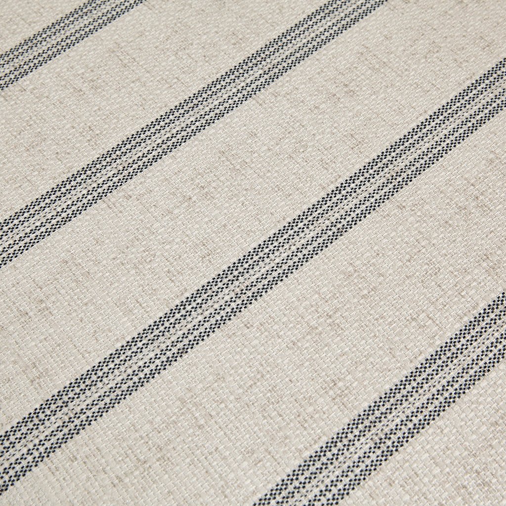 Vertex Hexagon Accent Ottoman with Stripe Pattern