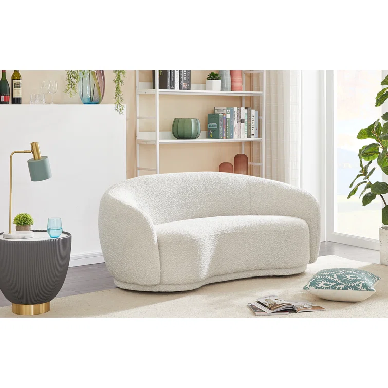 Daetyn 64" Rolled Arm Chesterfield Loveseat