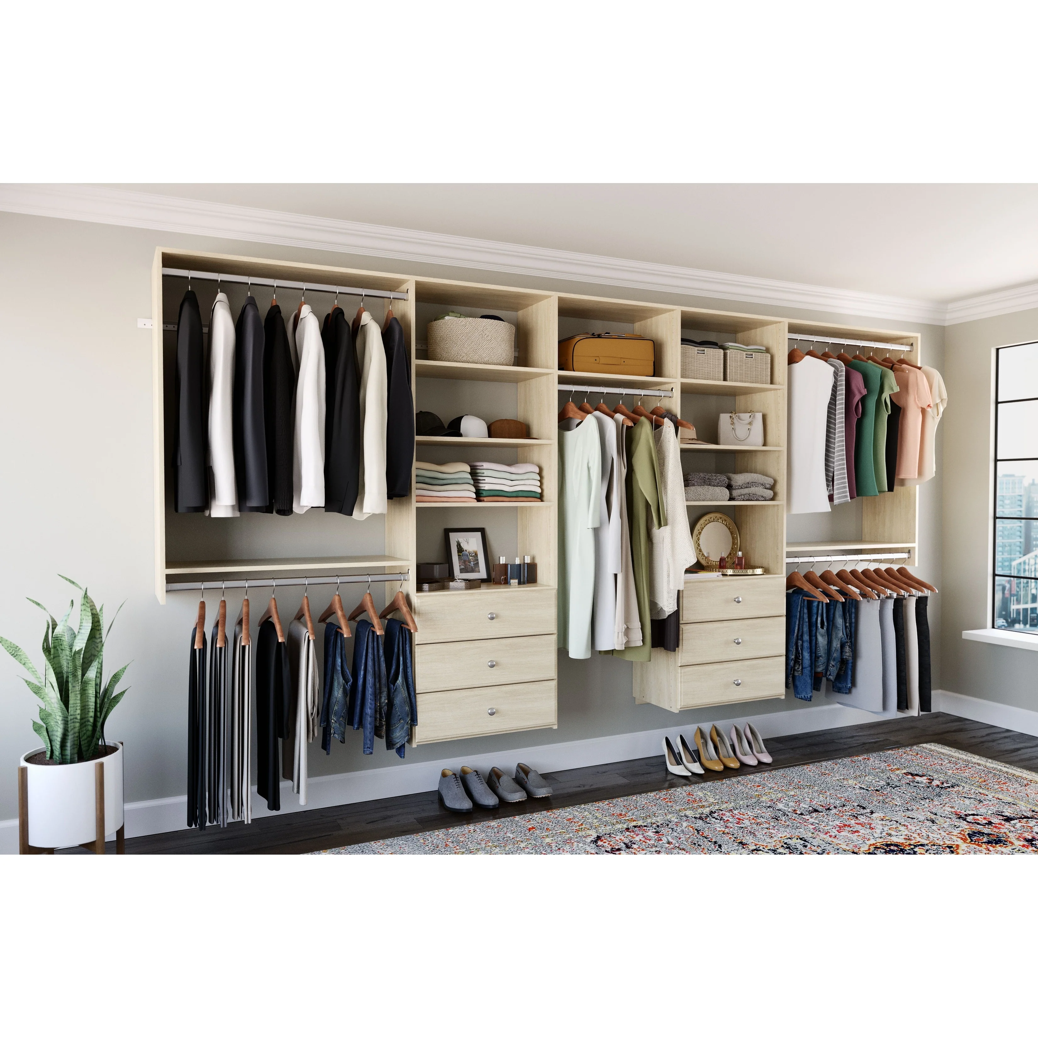 Easy Track 12 Ft. W. Deluxe Laminate Closet Kit