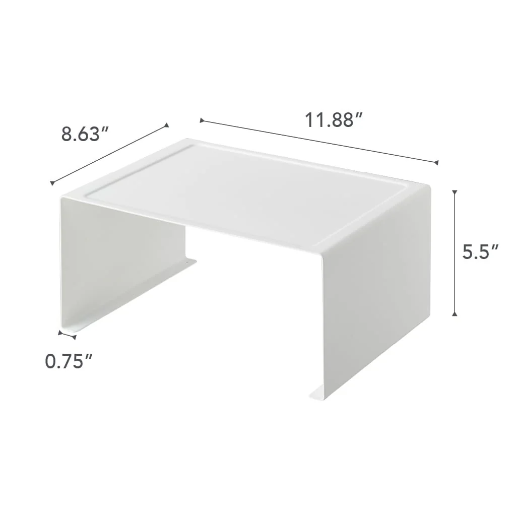 Yamazaki Home Stackable Countertop Shelf - Two Sizes, Steel, Large, Stack up to two, Holds 11 lbs
