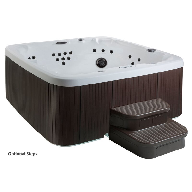 Lifesmart Spas 7 - Person 65 - Jet Square Hot Tub with Ozonator in Espresso