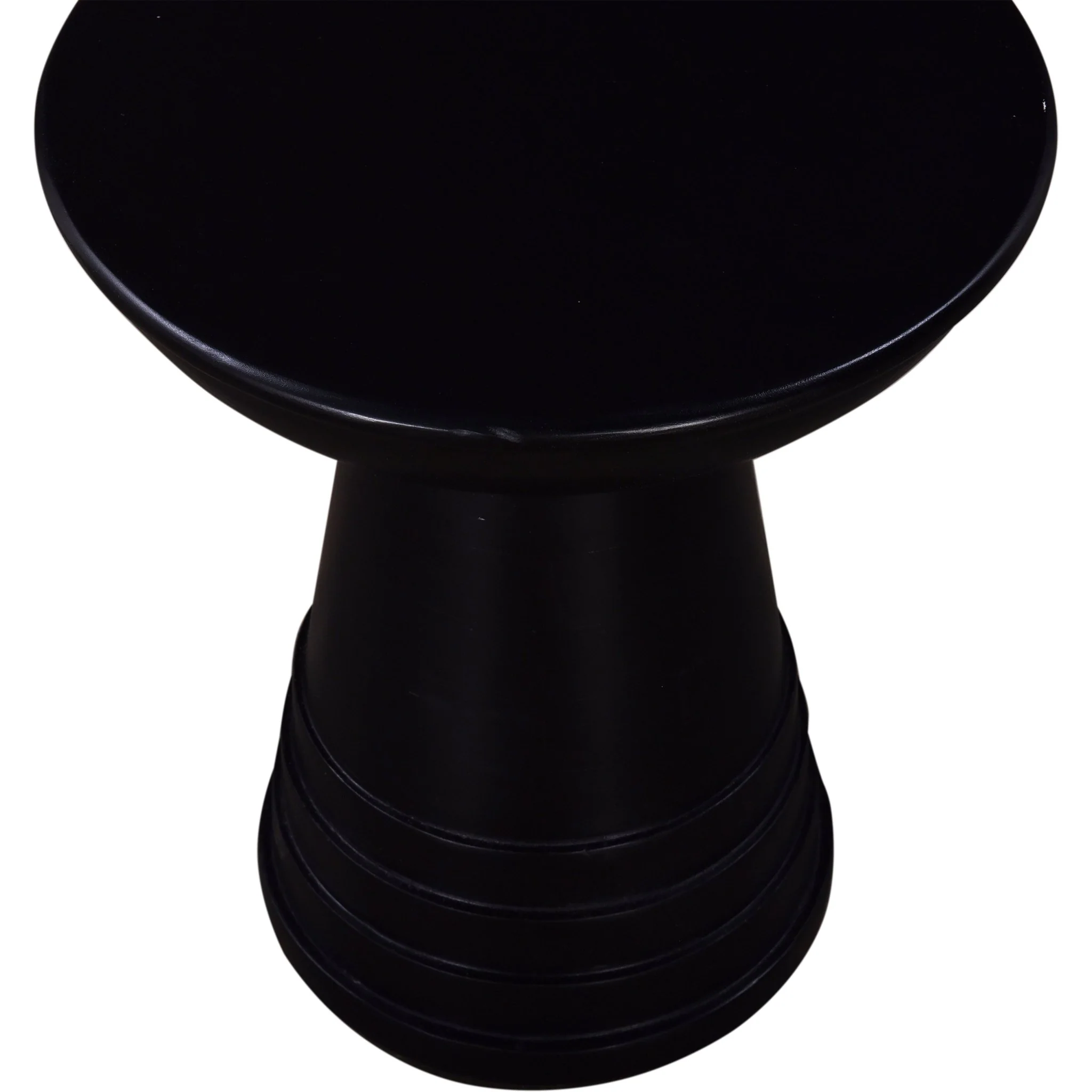 Solid Wood Round Side Table with Pedestal Base