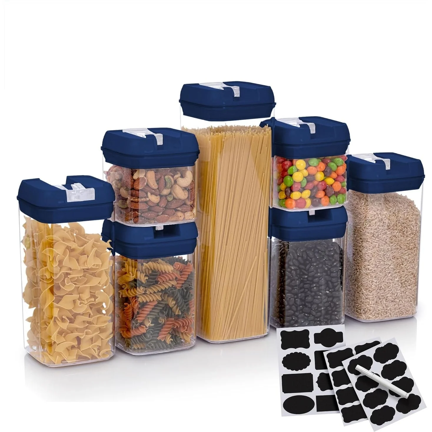 Cheer Collection 7-piece Stackable Airtight Food Storage Container Set
