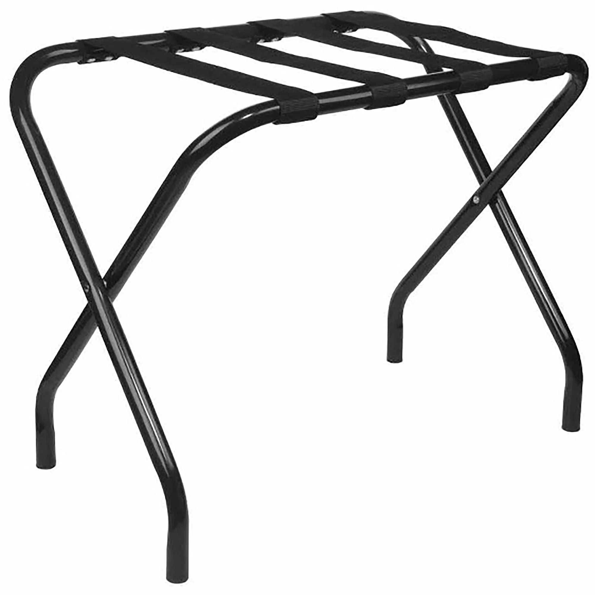 Black Finish Nylon and Steel Luggage Rack