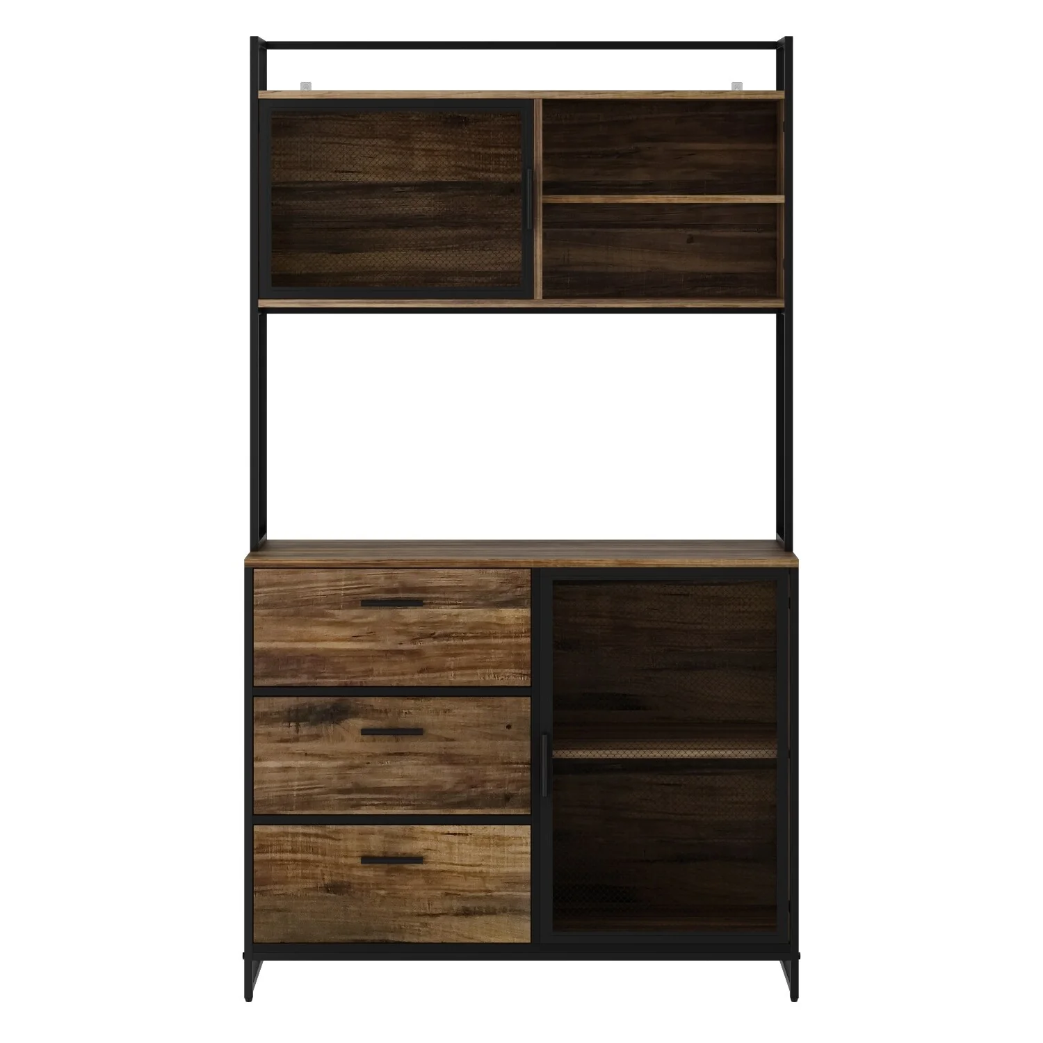 Large Buffet with Hutch,Kitchen Pantry Cupboard Sideboard