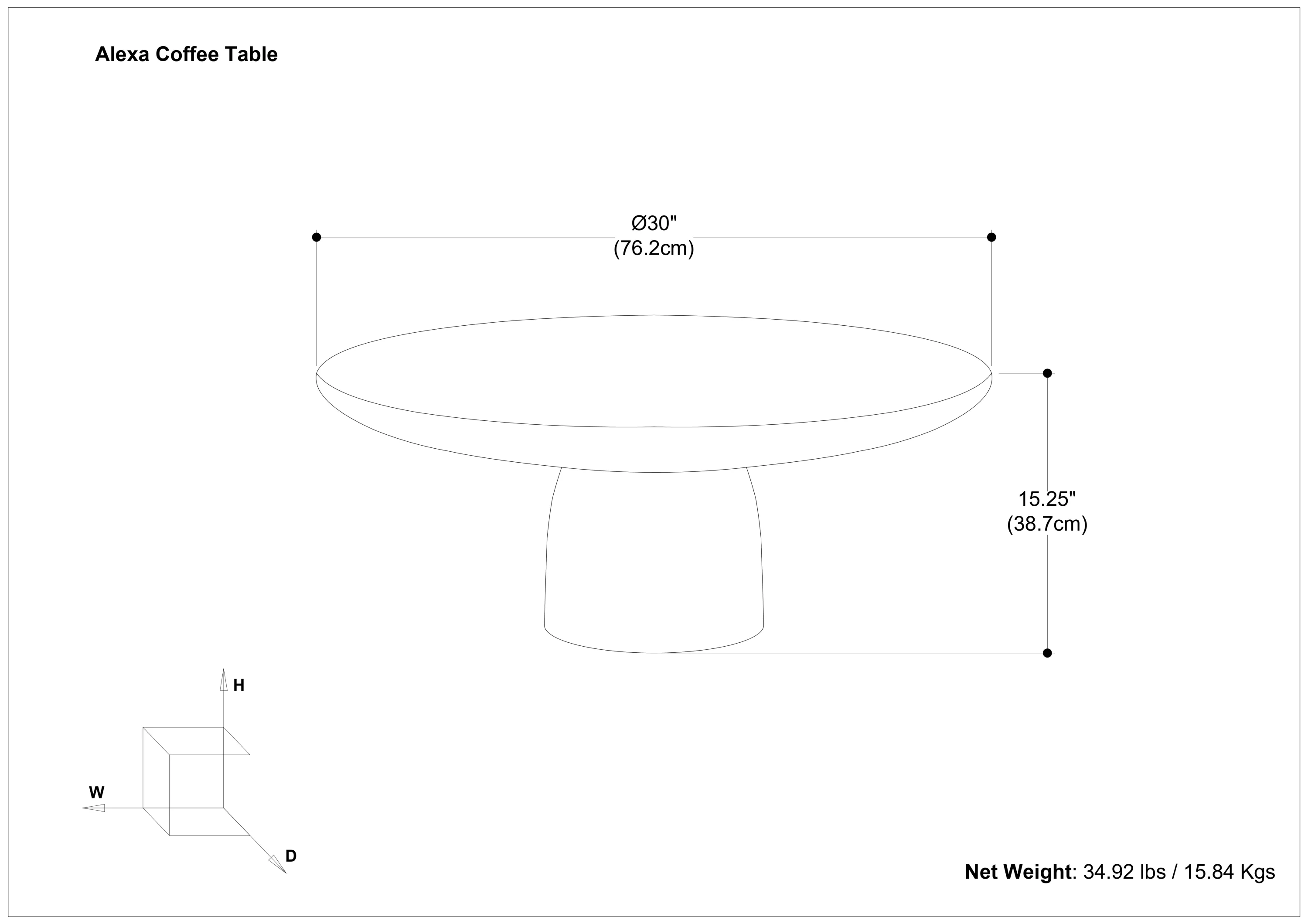 Alexa Cast Aluminum Coffee Table