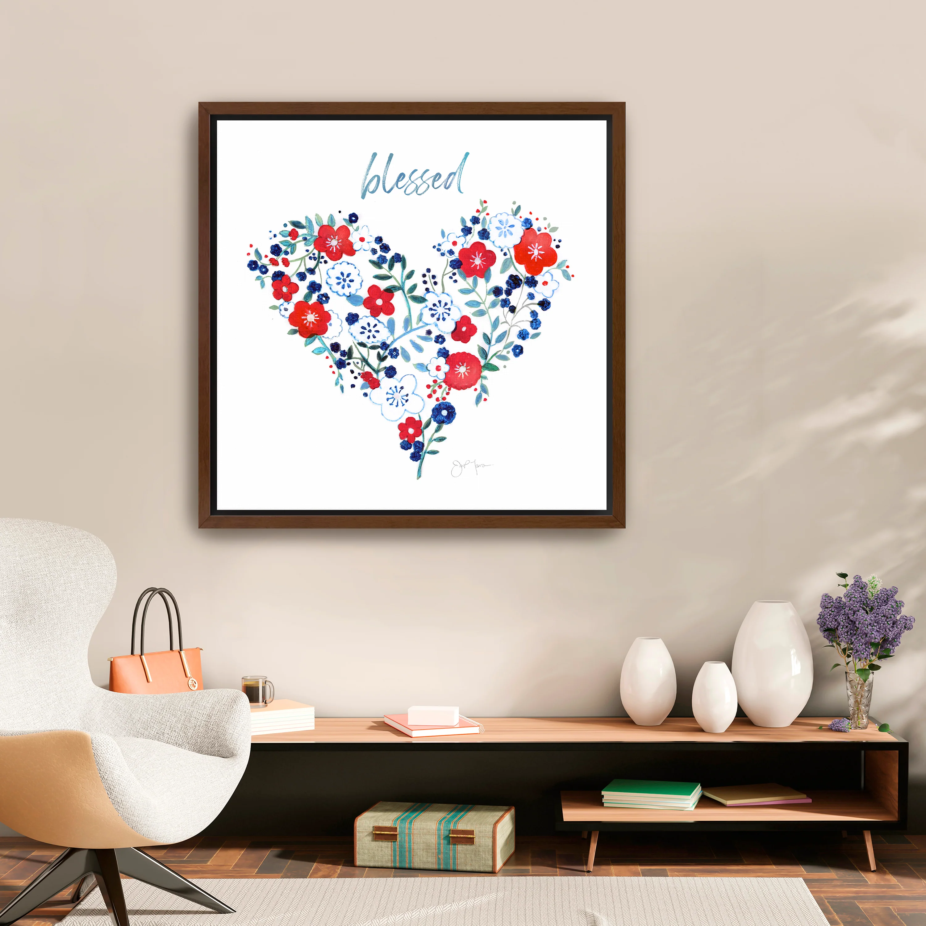 Blessed Heart Canvas Giclee