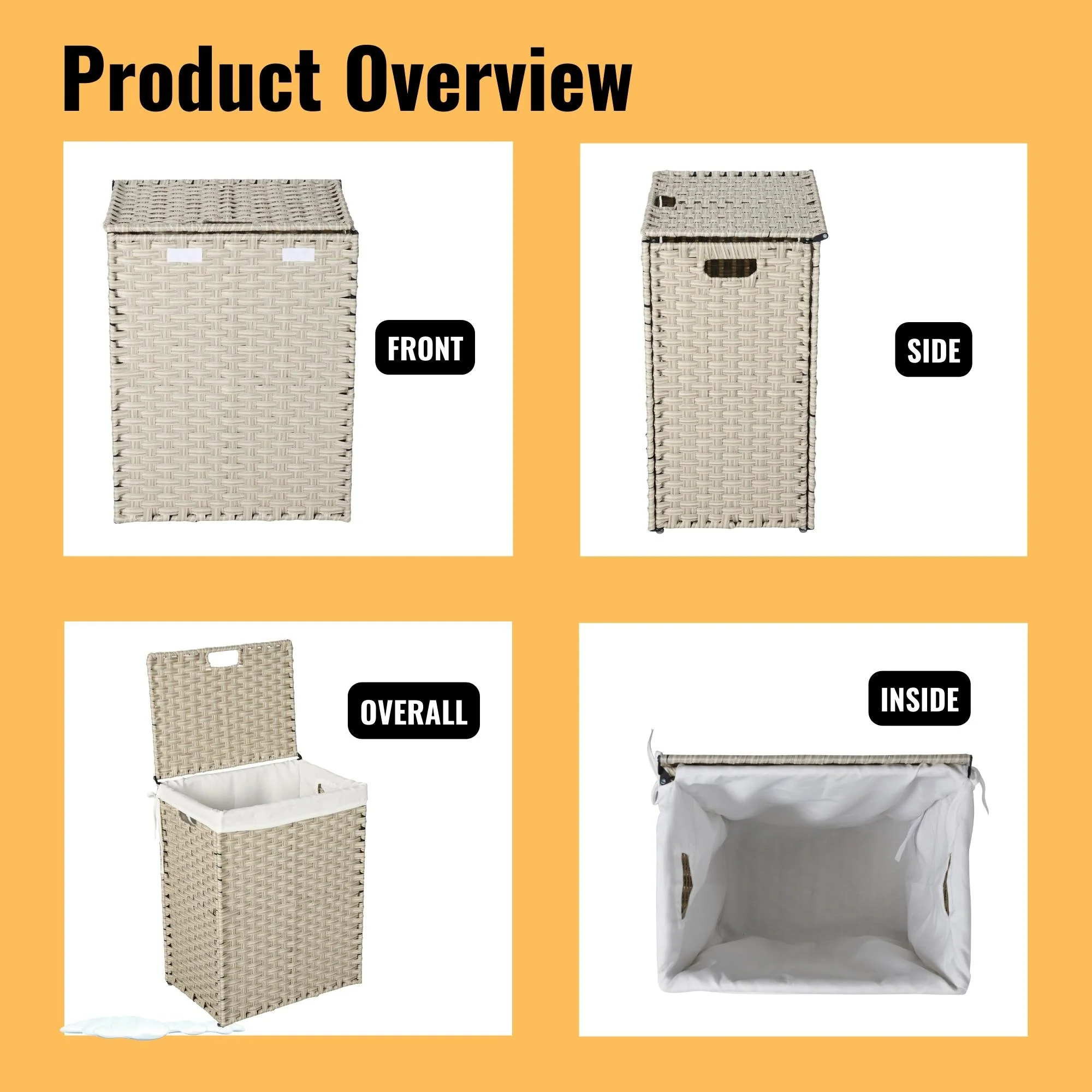 GDFStudio - Ethan Monroe Laundry Hamper Set - Versatile and Stylish Storage Solution