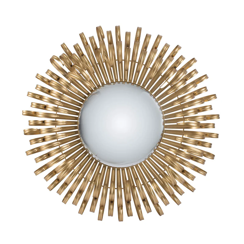 Wall Decor with Sunburst Design and Mirror