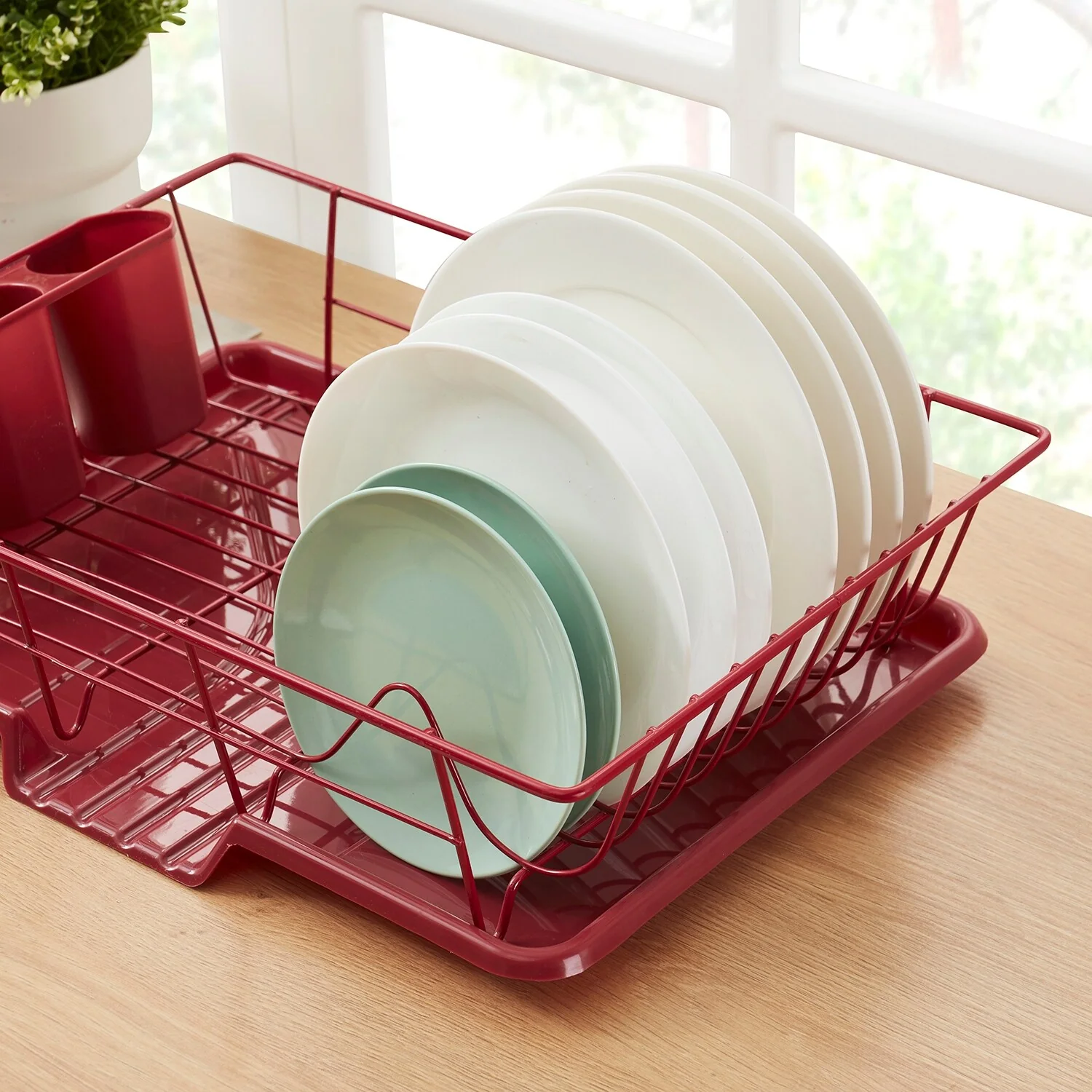 Sweet Home Collection 3-Piece Kitchen Sink Dish Drainer Set