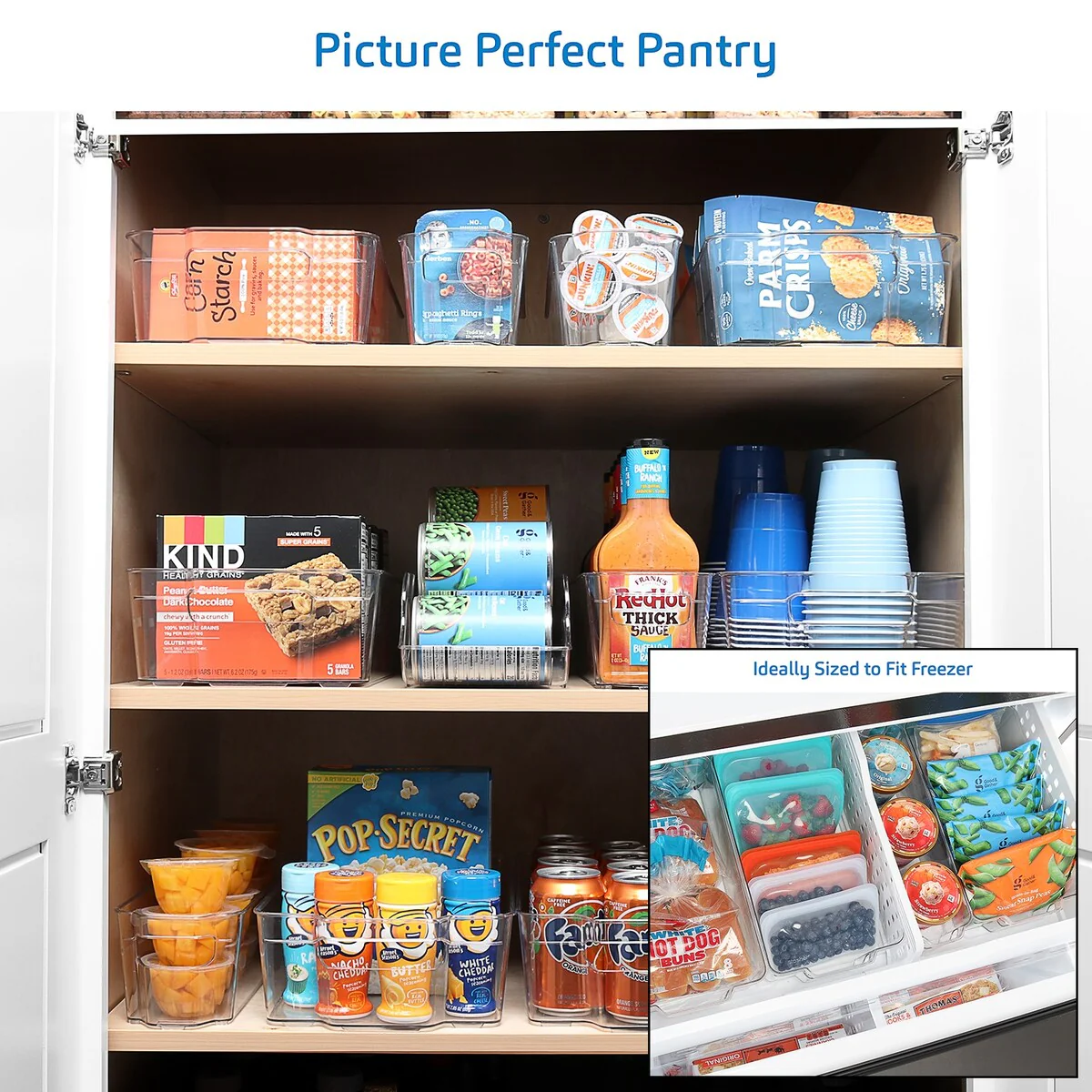StorageBud Stackable Fridge Organizer Bins