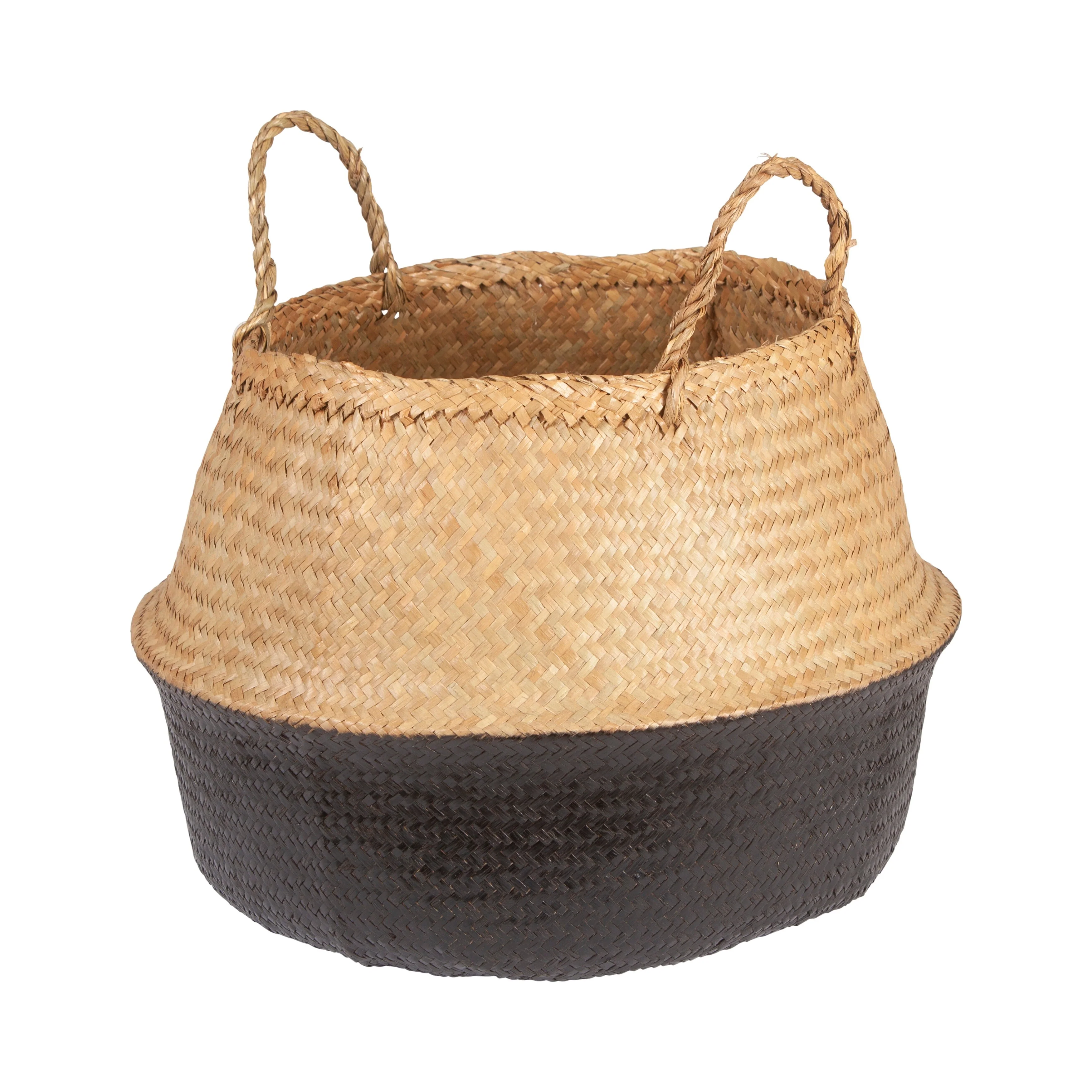 Handwoven Seagrass Basket Storage with Handles