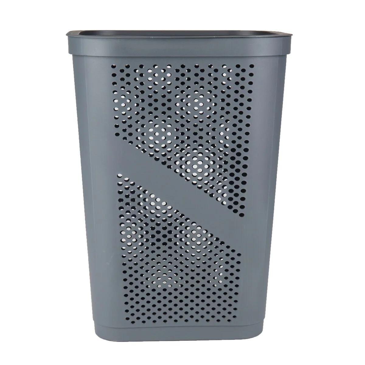 Mind Reader 60L Slim Laundry Hamper, Clothes Basket, Lid, Ventilated, Plastic, 17.25
