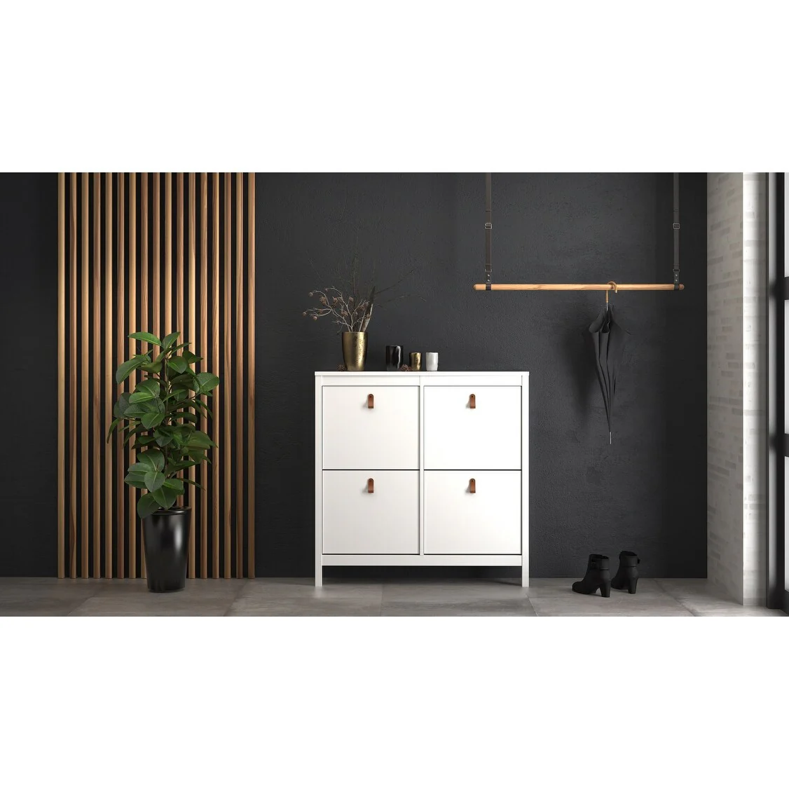 Porch & Den Madrid 4-Drawer Shoe Cabinet