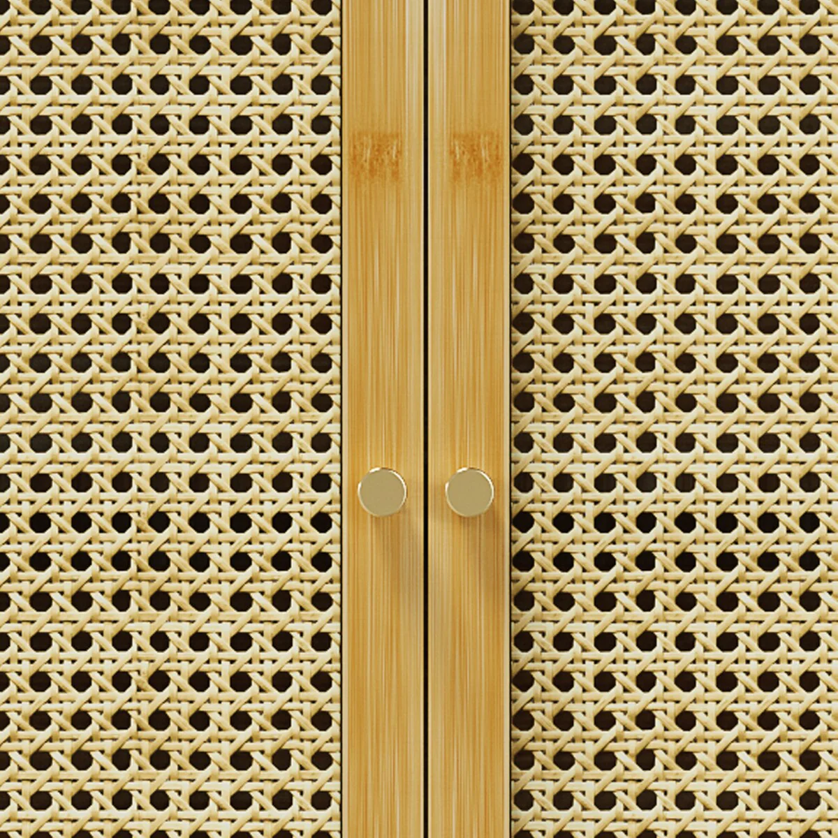 Bamboo Wall Mounted Cabinet Hanging Storage Cabinet with 3 Shelves