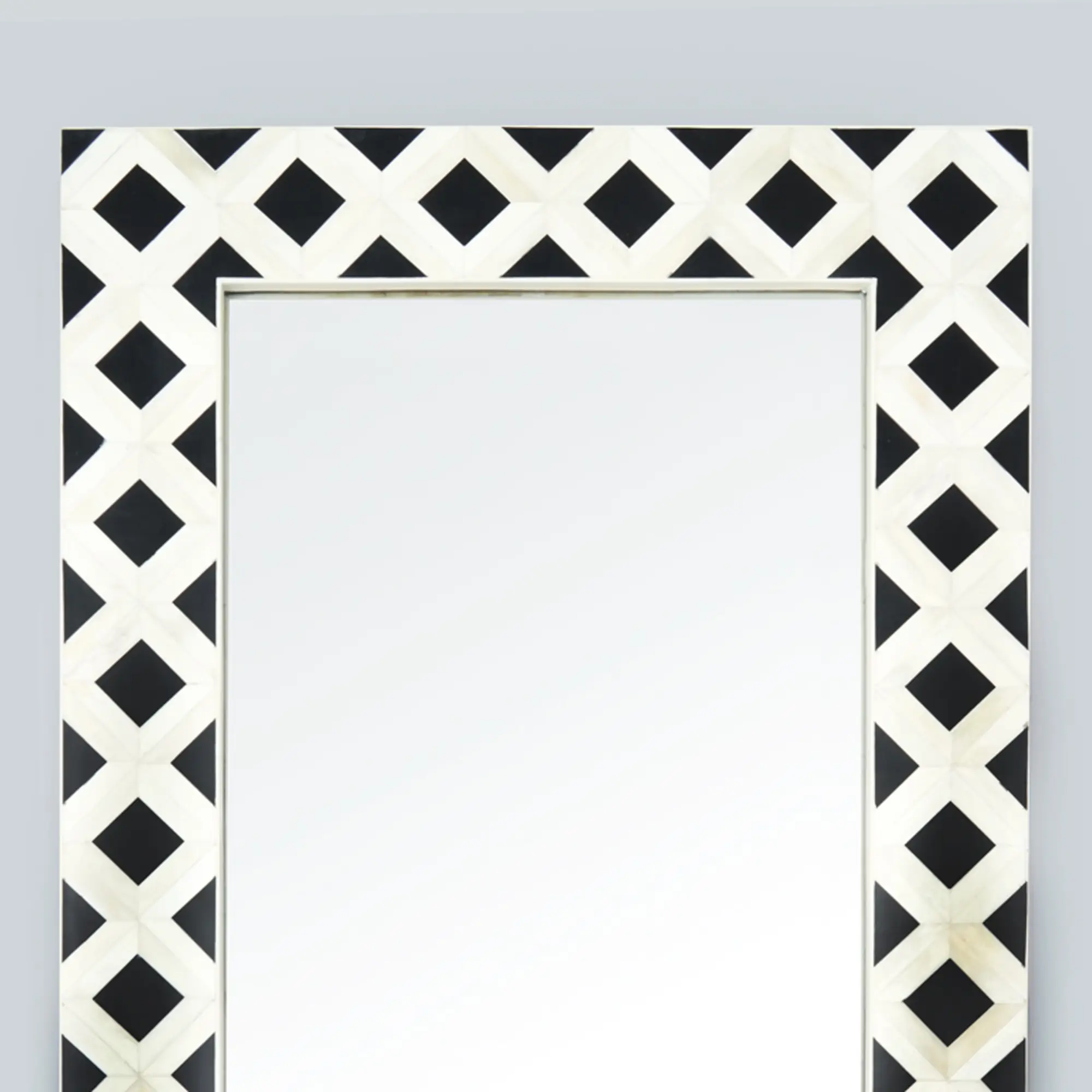 Mosaic Bone & Resin Inlay Reqtangular Mirror Frame
