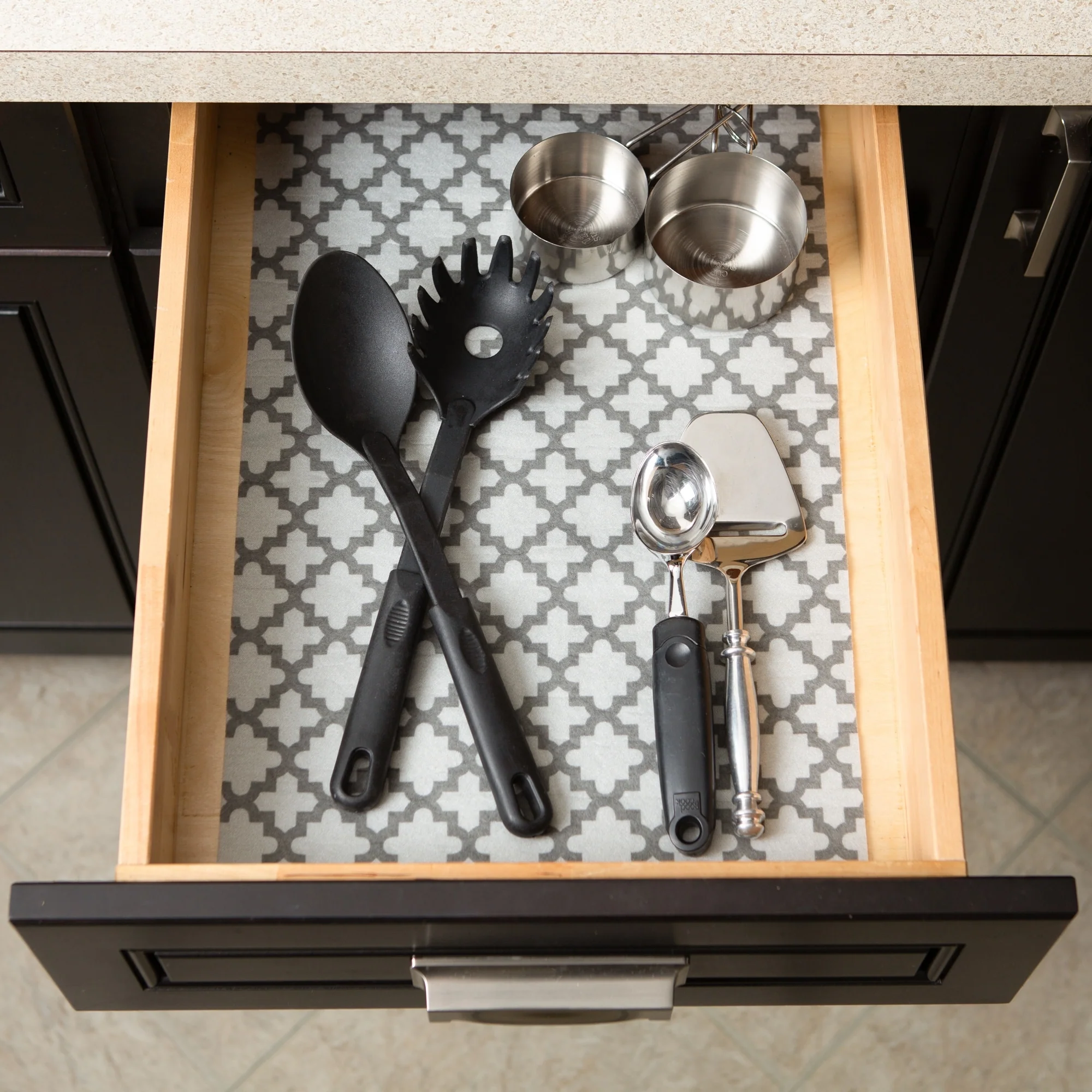 DII Grey Lattice Shelf Liner (Set of 2)