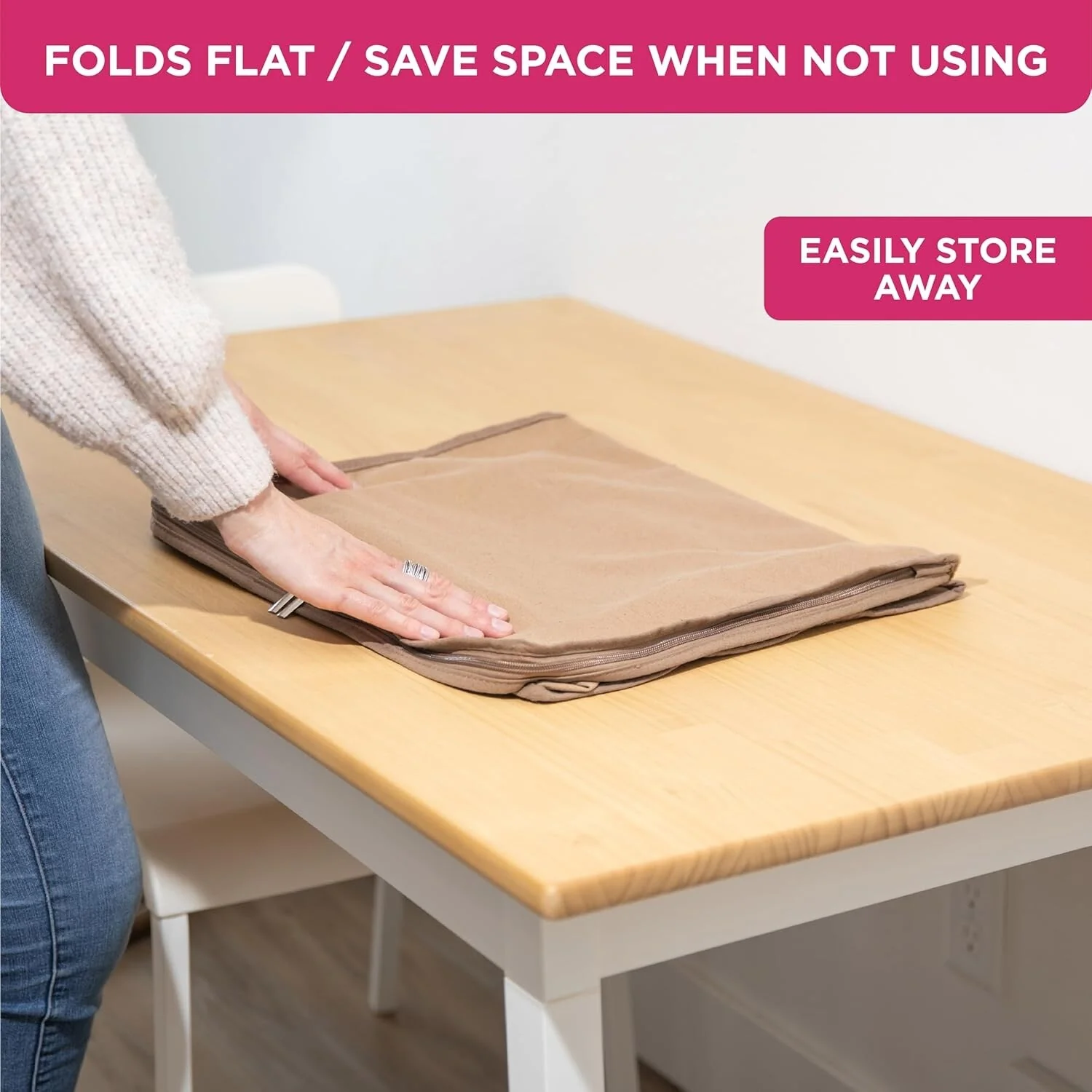 Clothes Storage Bag Organizer with Cedar Insert to Protect from Moths, Moist, Dirt, Dust etc. - Set of 2 Bags