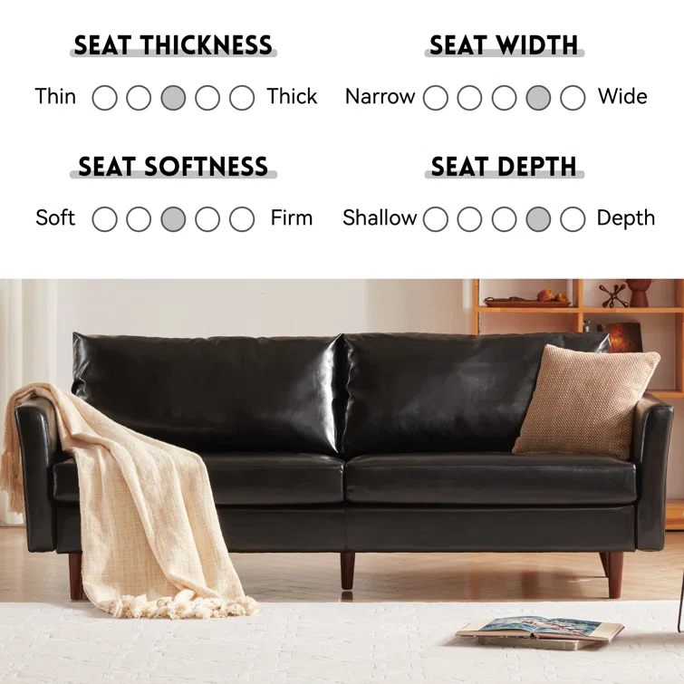 Bobur 80.3'' Faux Leather Sofa