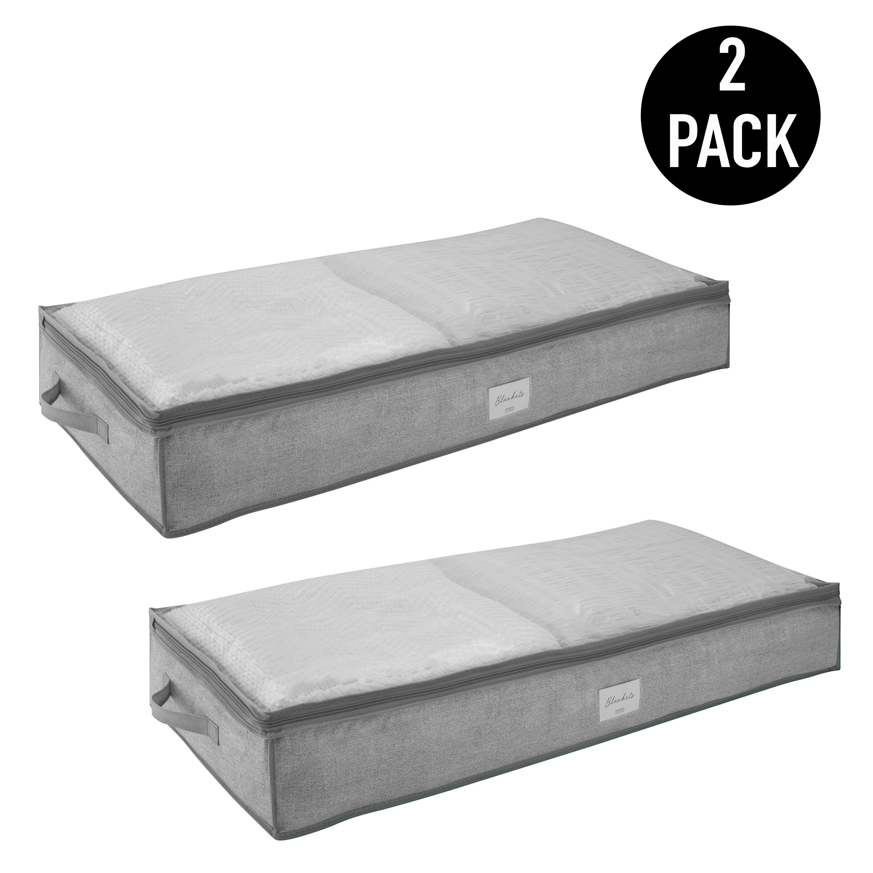 Simplify 2 Pack Under the Bed Storage Bag in Black