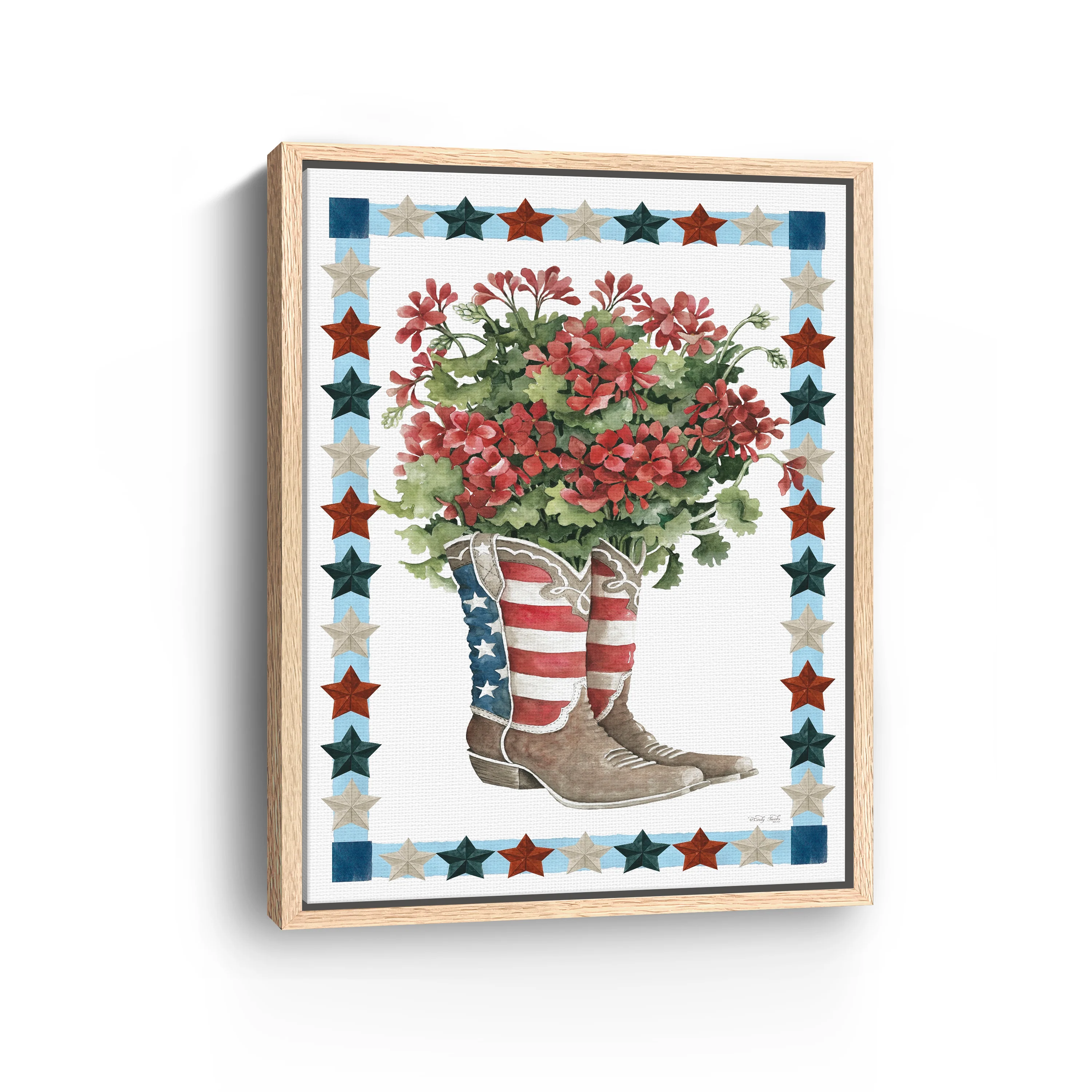 Patriotic Boots Canvas Giclee