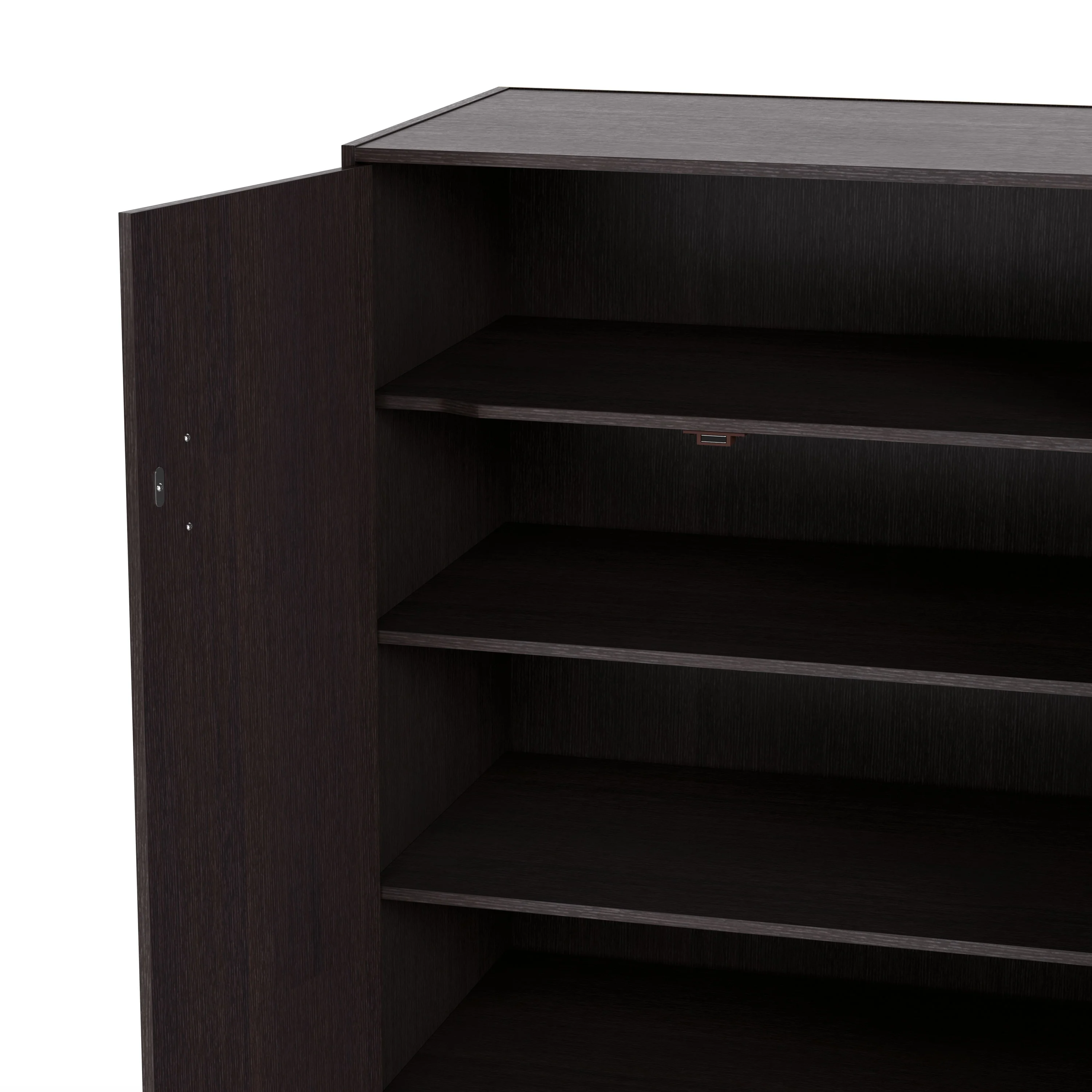 DH BASIC Modern 32-inch 20-Pair Shoe Cabinet with Adjustable Shelf and Metal Handle