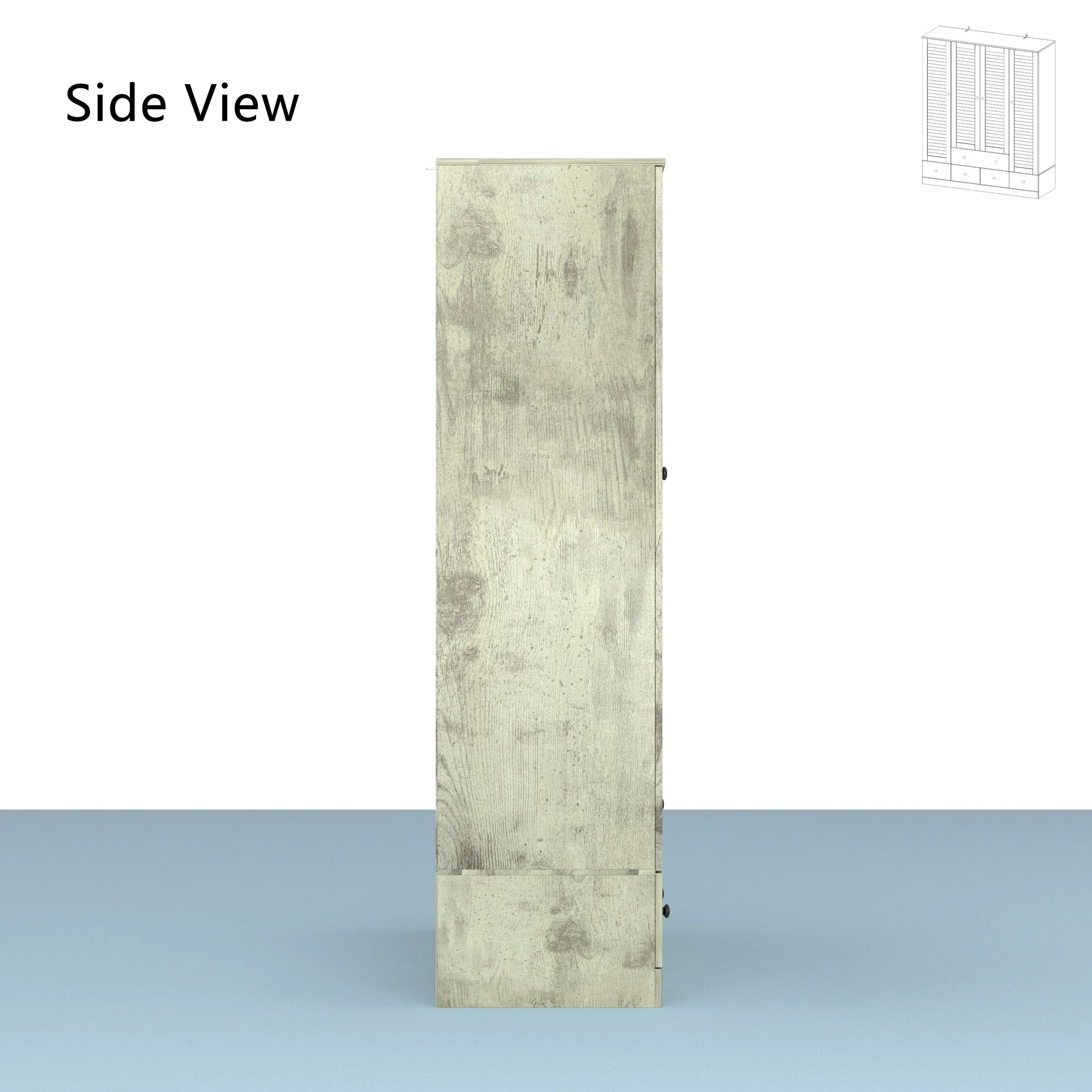 Contemporary Modern Freestanding Wardrobe Armoire Closet, 70