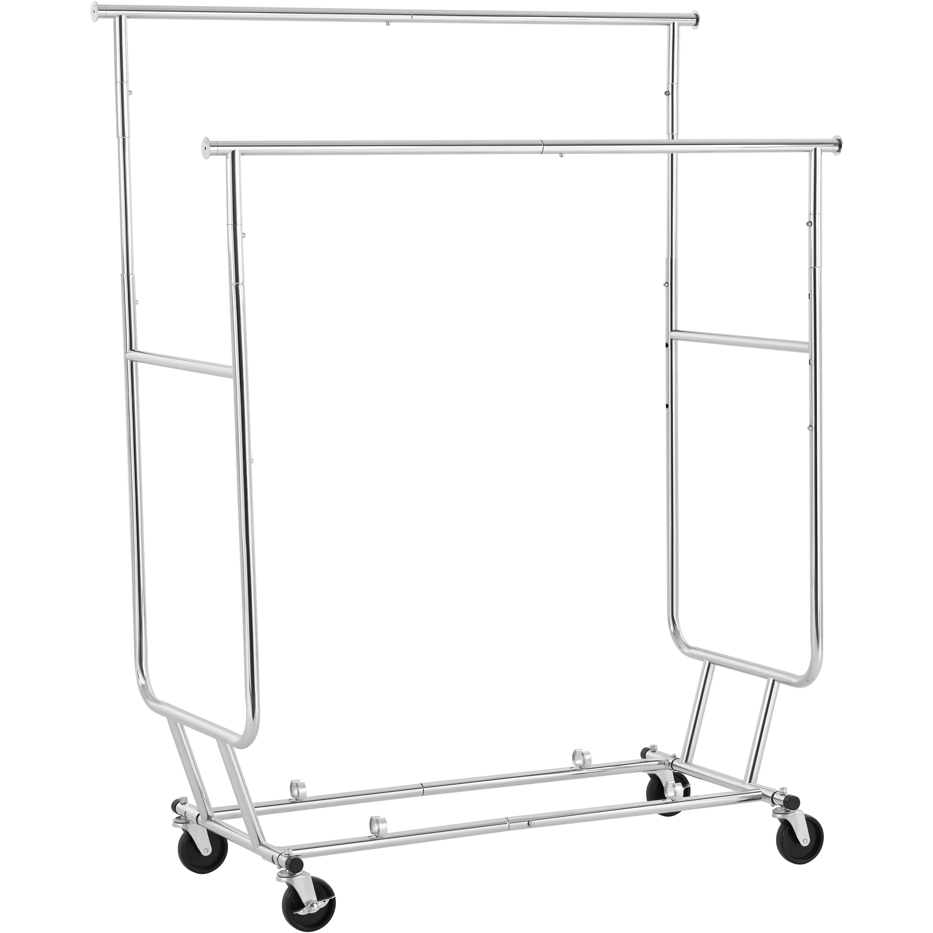 Yaheetech Commercial Grade Collapsible 2 Rack Clothing and Garmet Rack